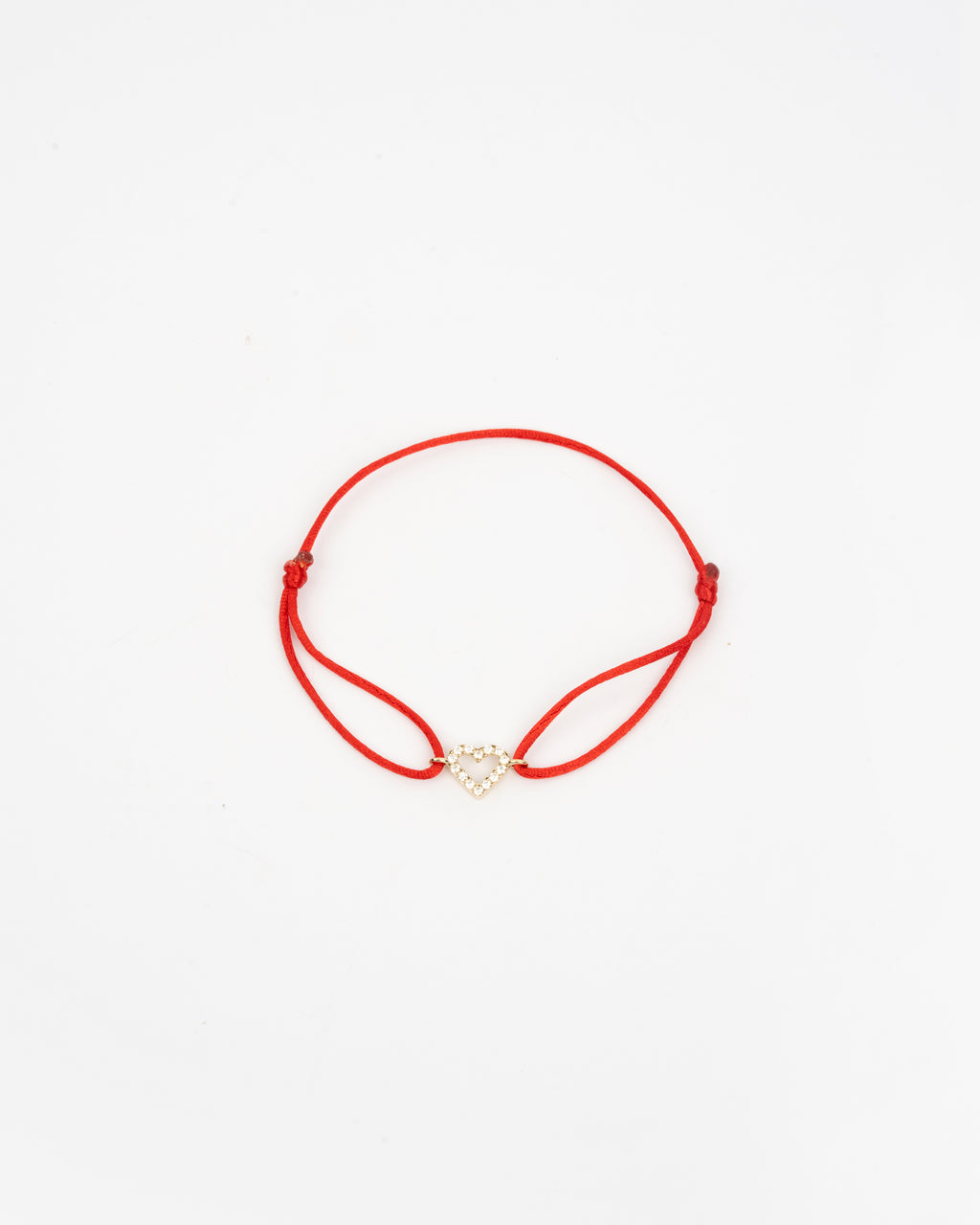 Zlatý šnúrkový náramok Heart Whisper, 14K zlato