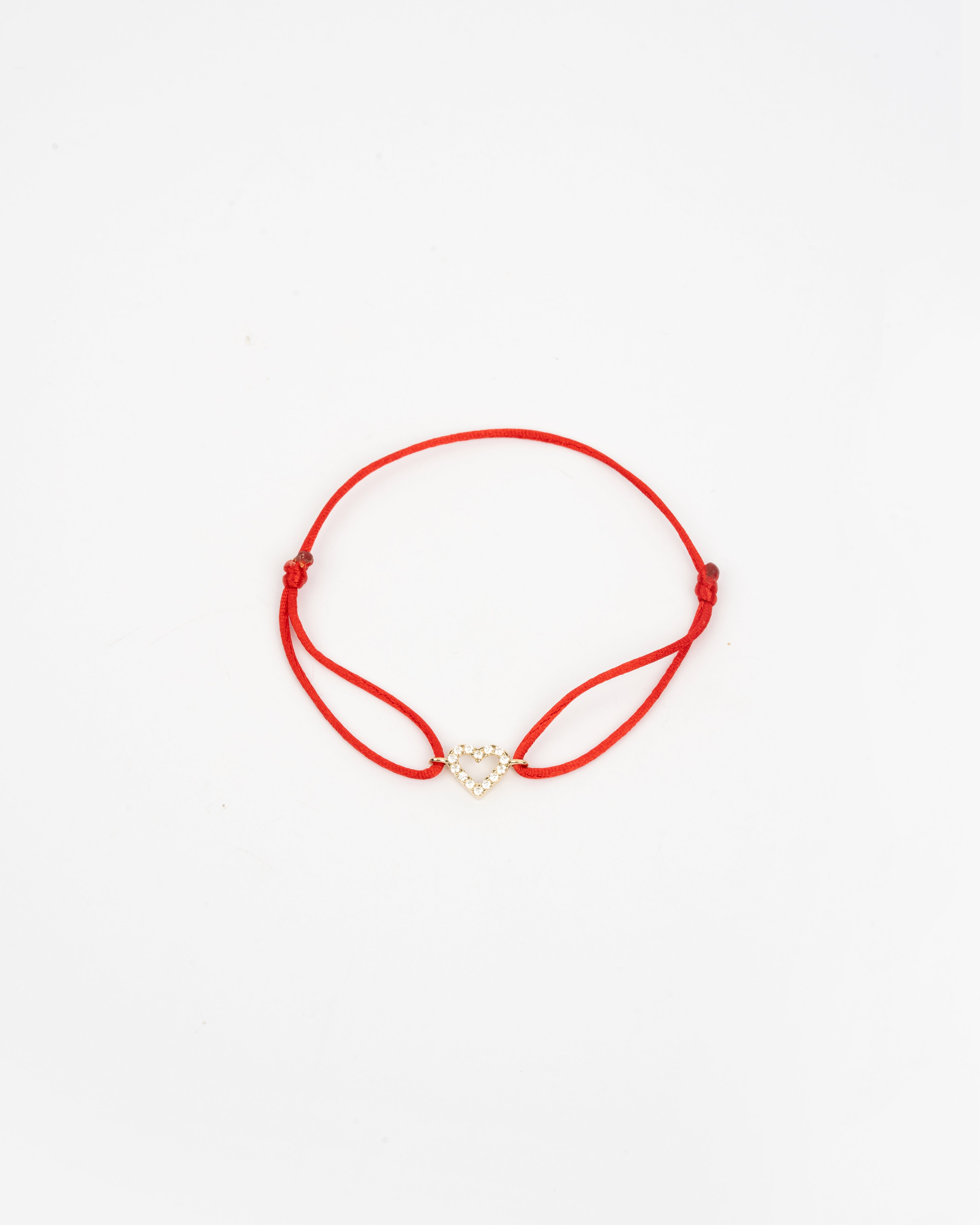 Zlatý šnúrkový náramok Heart Whisper, 14K zlato