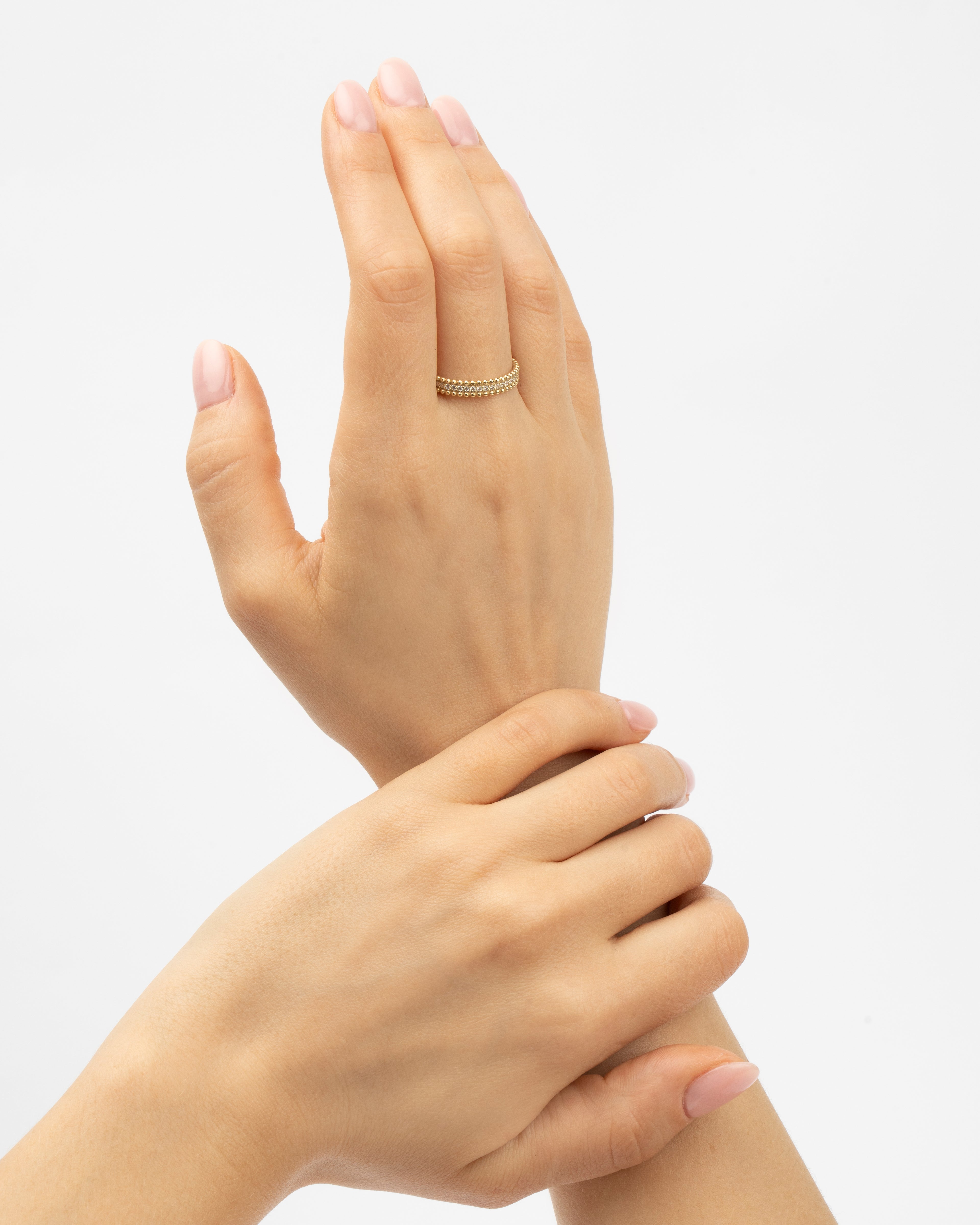 Prsteň Aurelia Beads, 14K zlato