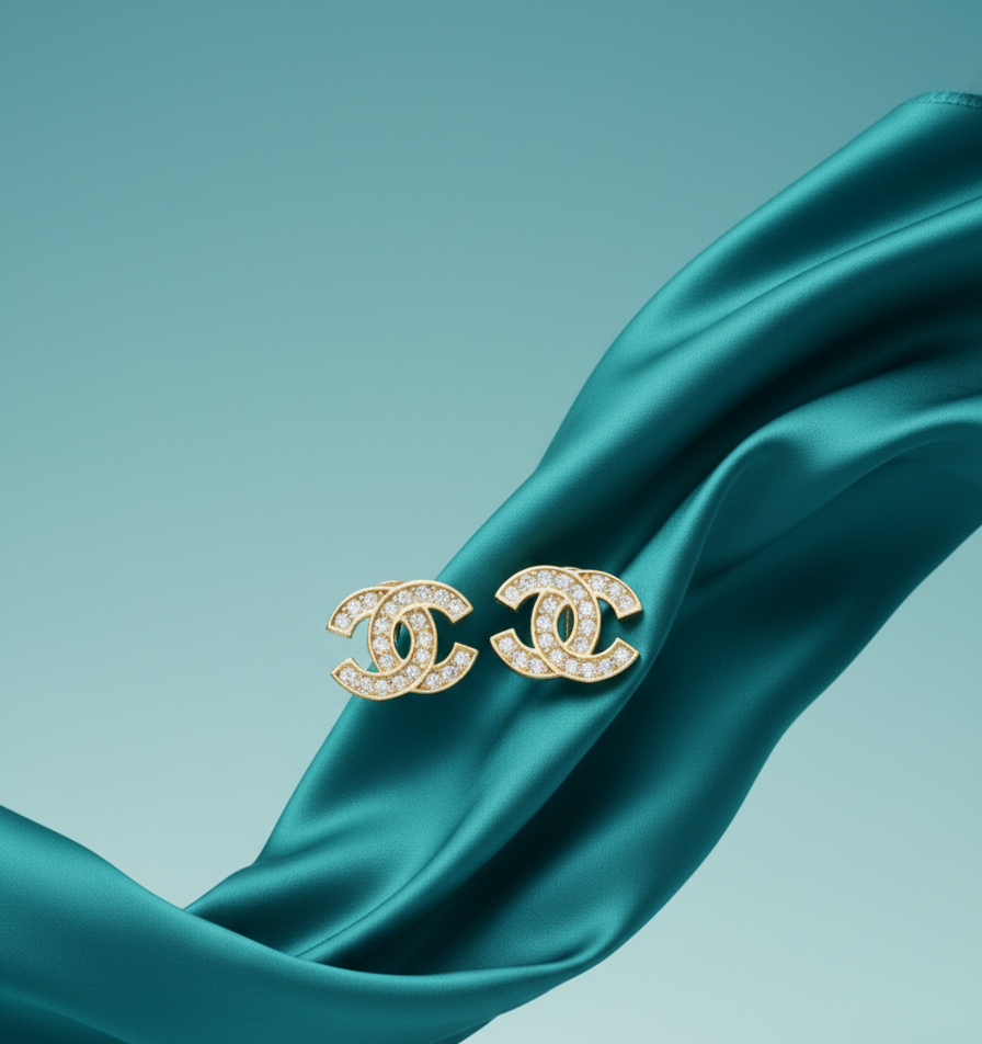 Napichovacie náušnice Étoile C Medium Bold, 14K zlato