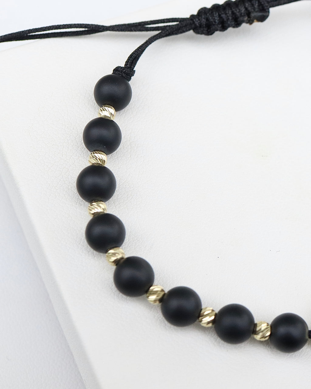 Atelier Cross & Hematite Bracelet, 14K zlat