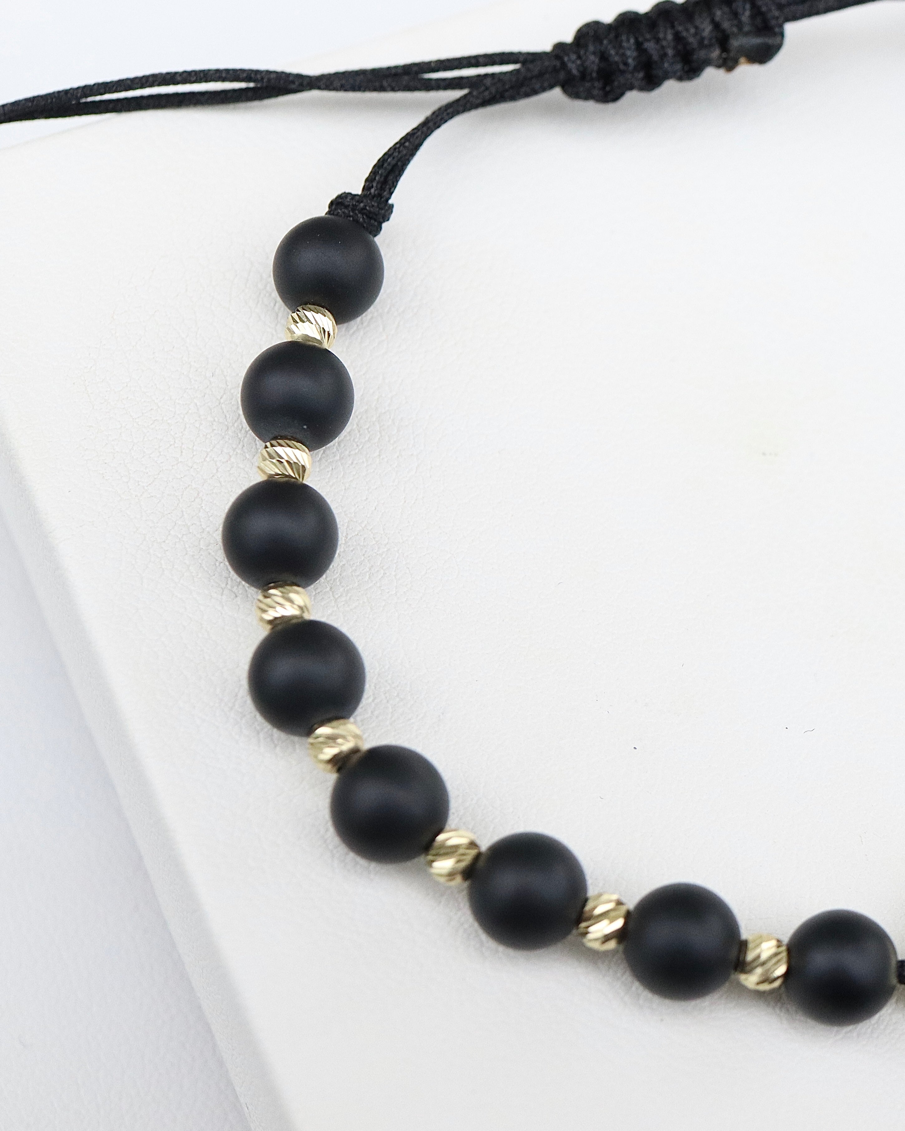 Atelier Cross & Hematite Bracelet, 14K zlat