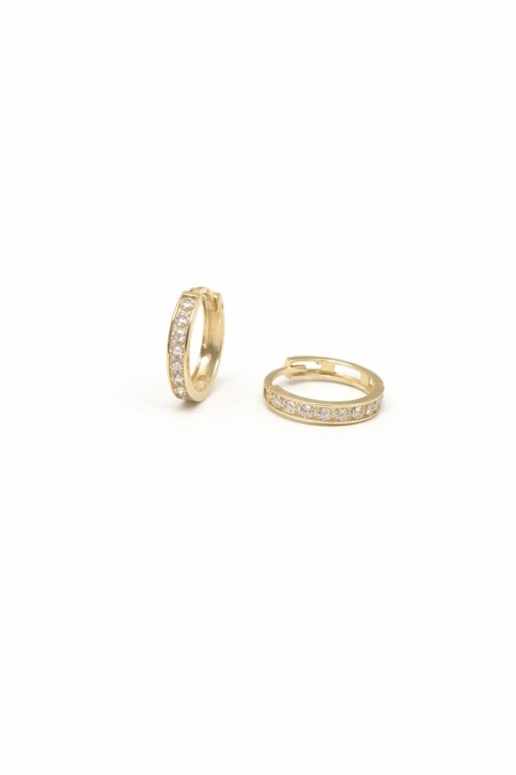 Náušnice Classic Shine Hoops žlté, 14K zlato