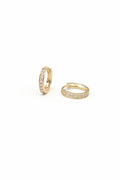 Náušnice Classic Shine Hoops žlté, 14K zlato