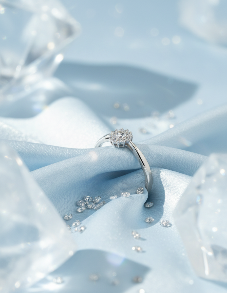 Prsteň Aurora Cluster, 14K zlato