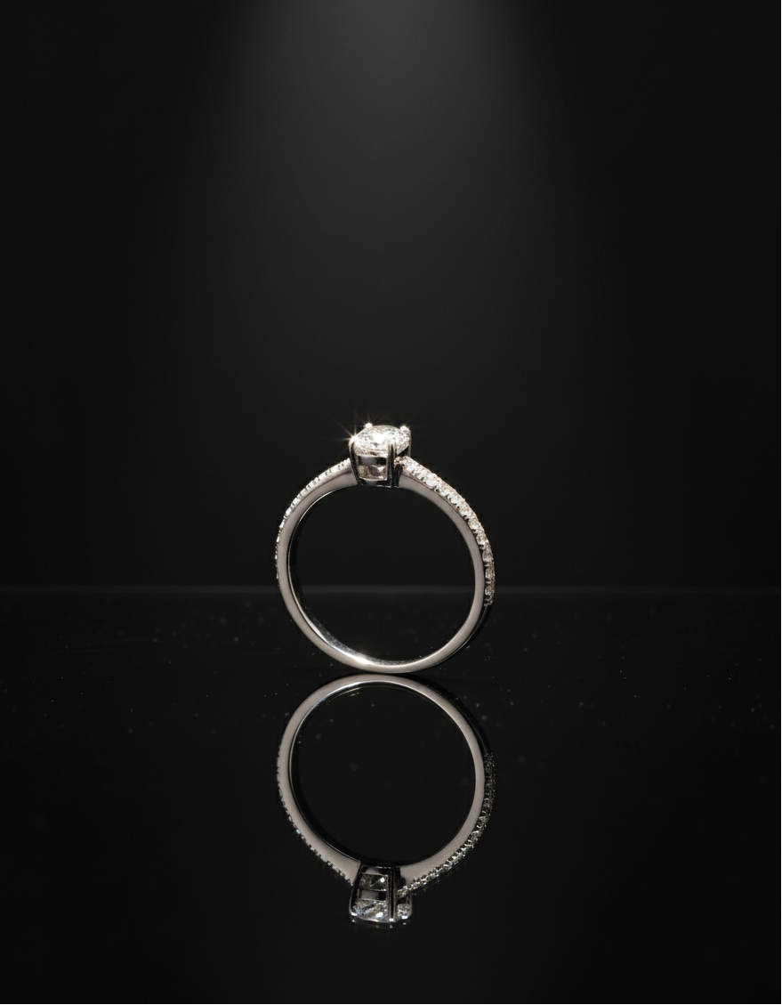 Prsteň Solitaire Grace, 14K zlato