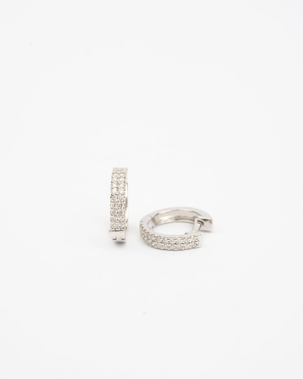 Náušnice Diamond Glow Huggies , 14K zlato