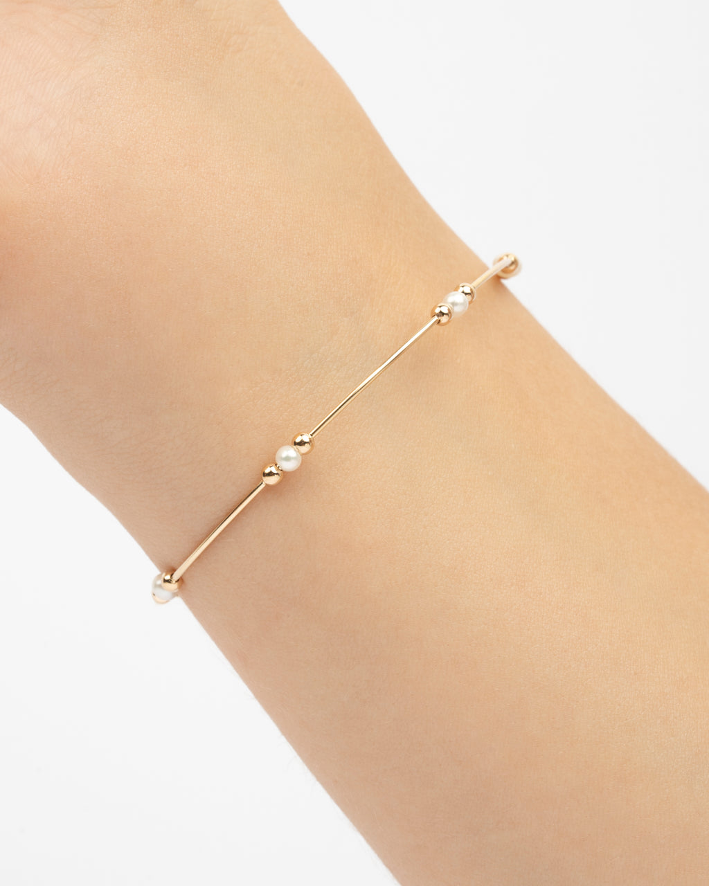 Pevný náramok Elayne, 14K zlato