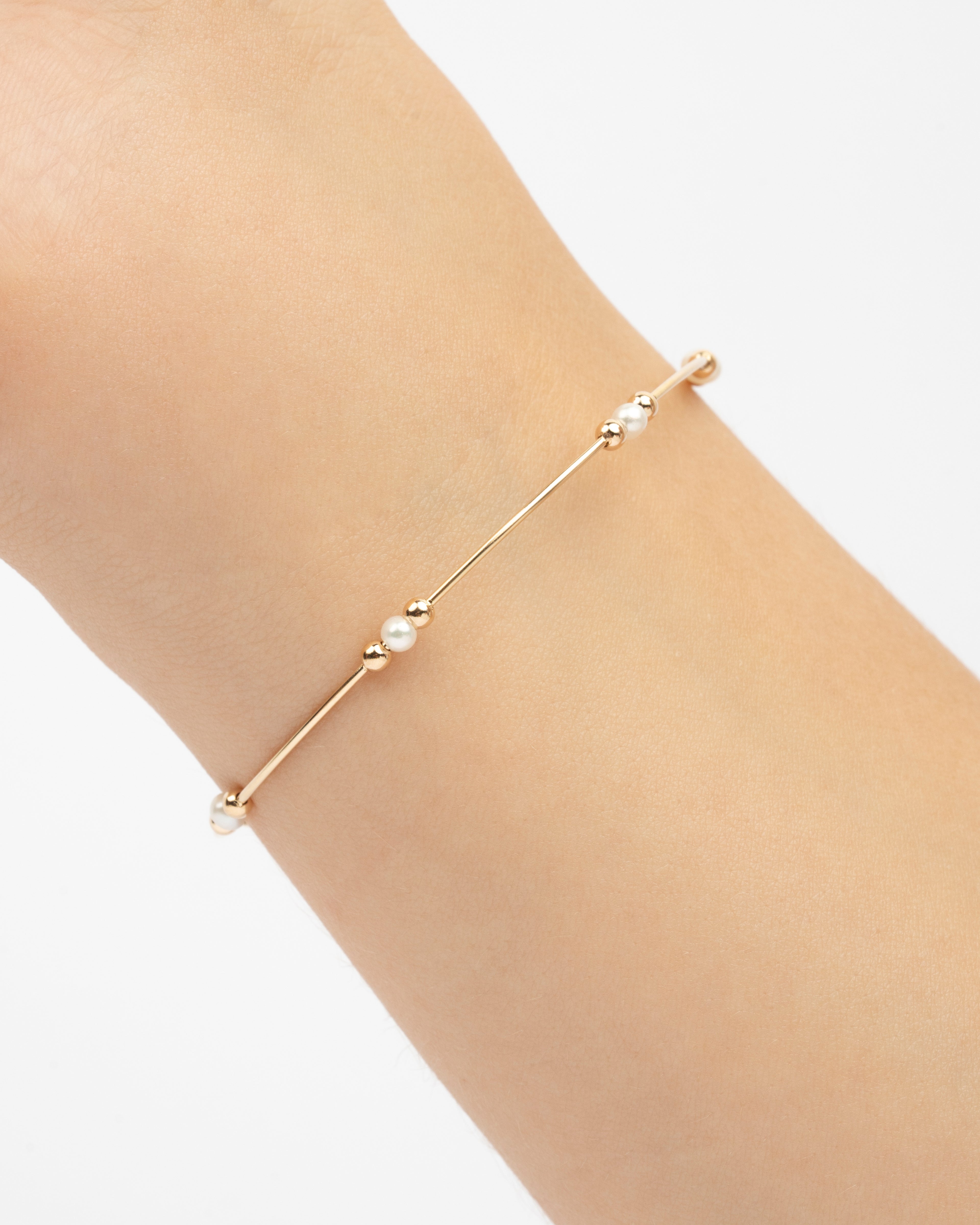 Pevný náramok Elayne, 14K zlato