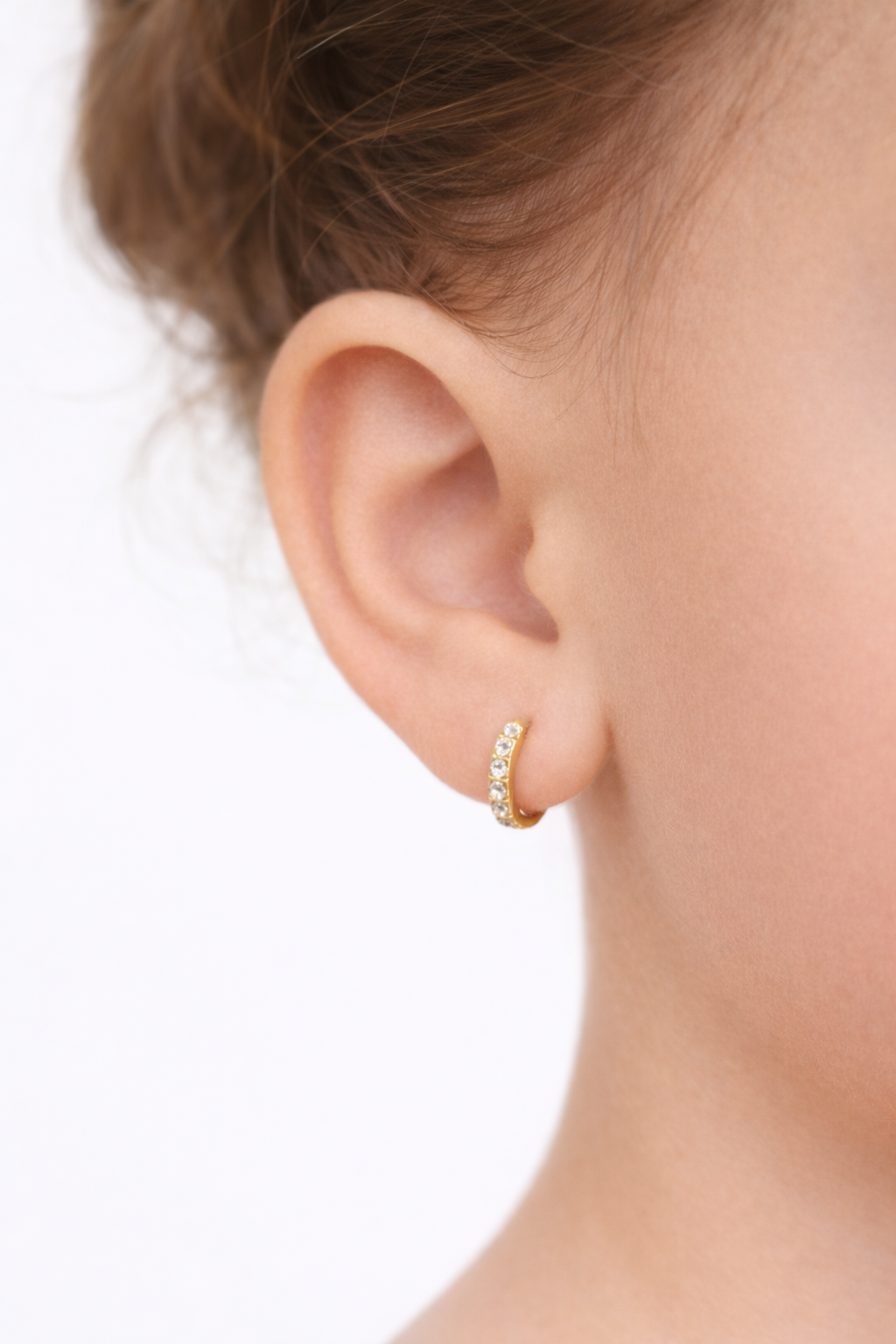 Kruhové náušnice Dualis Mini Hoops, 14K zlato