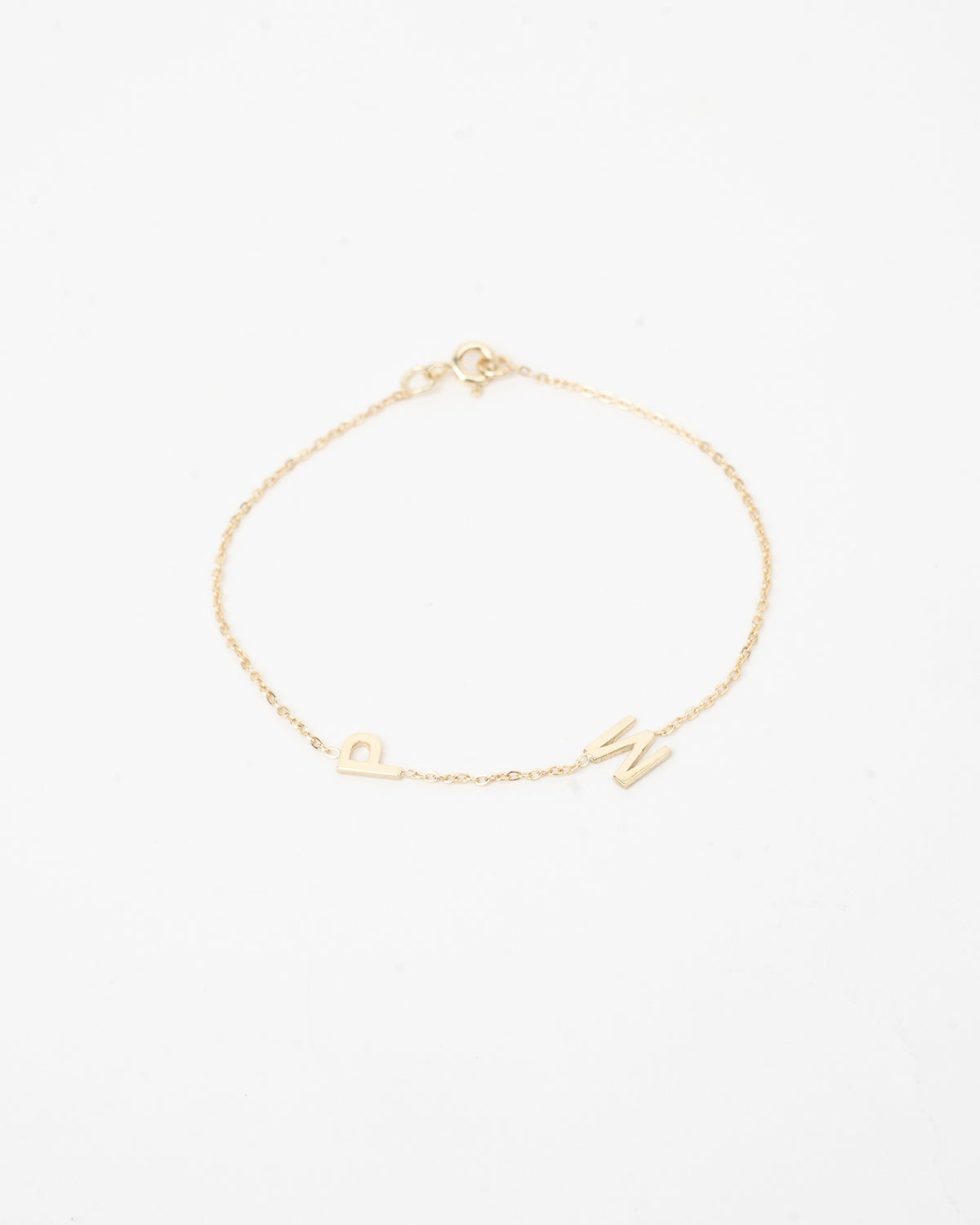 Atelier 2 - Initials Bracelet, 14K zlato