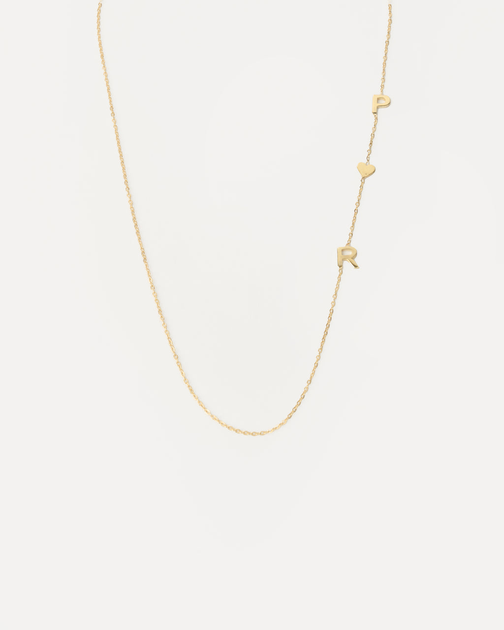 Atelier Letter & Heart Necklace , 14K zlato