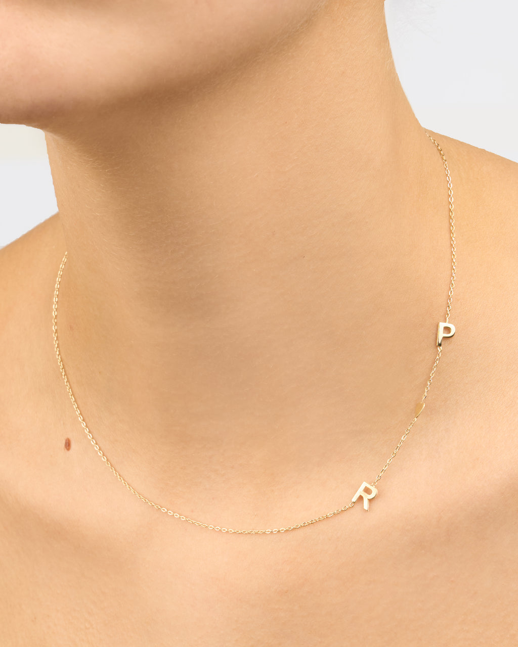 Atelier Letter & Heart Necklace , 14K zlato