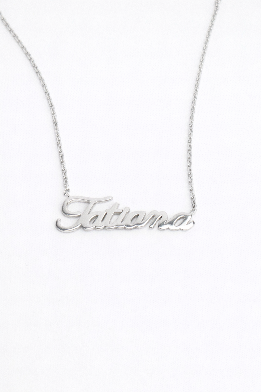 Atelier Signature Name Necklace, 14K zlato