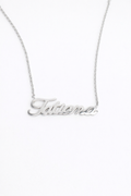 Atelier Signature Name Necklace, 14K zlato