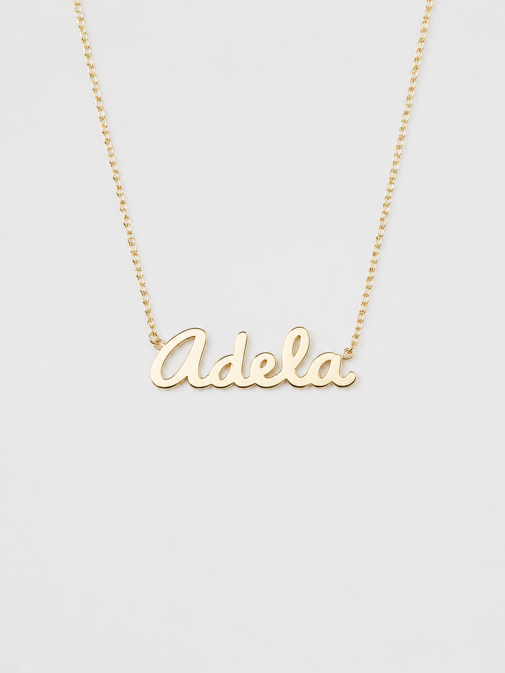 Atelier Signature Name Necklace, 14K zlato