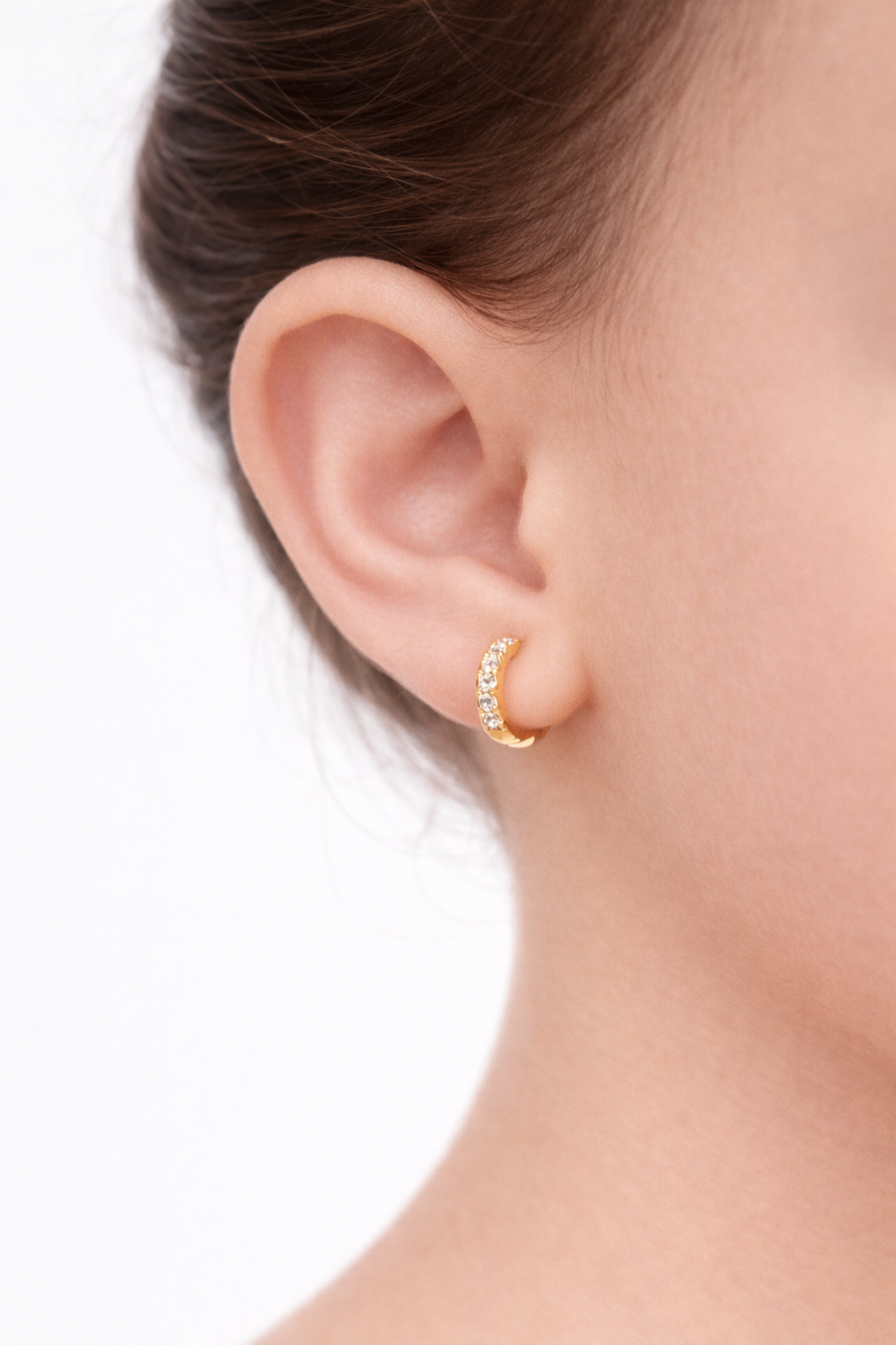 Náušnice Duo Mini Hoops, 14K zlato