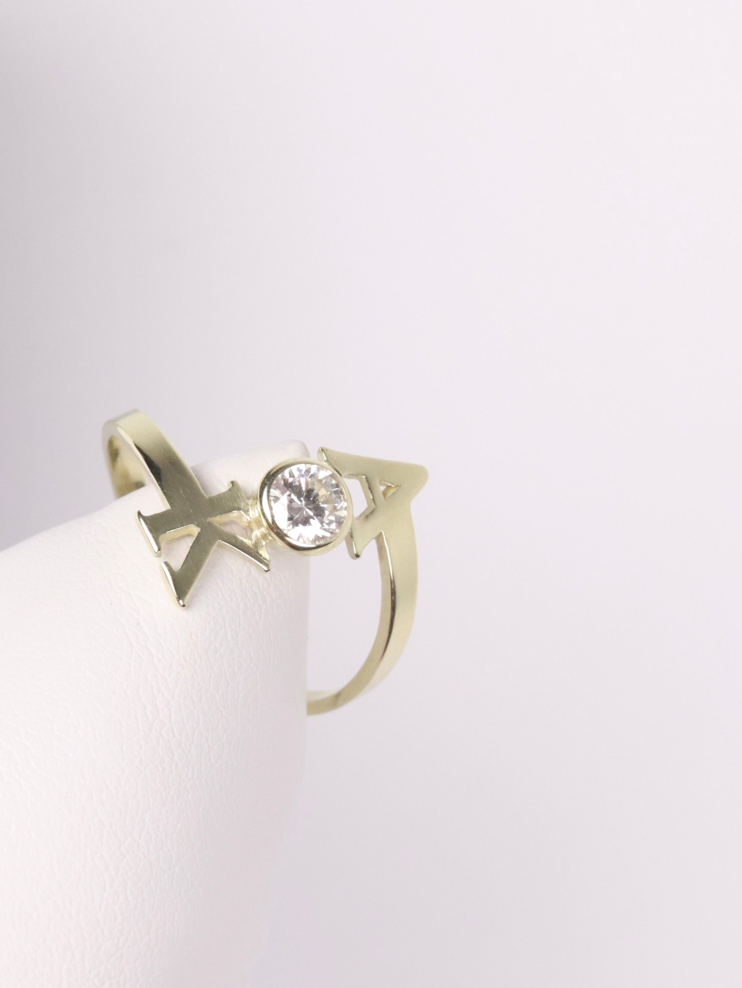Atelier Initials Ring, 14K zlato