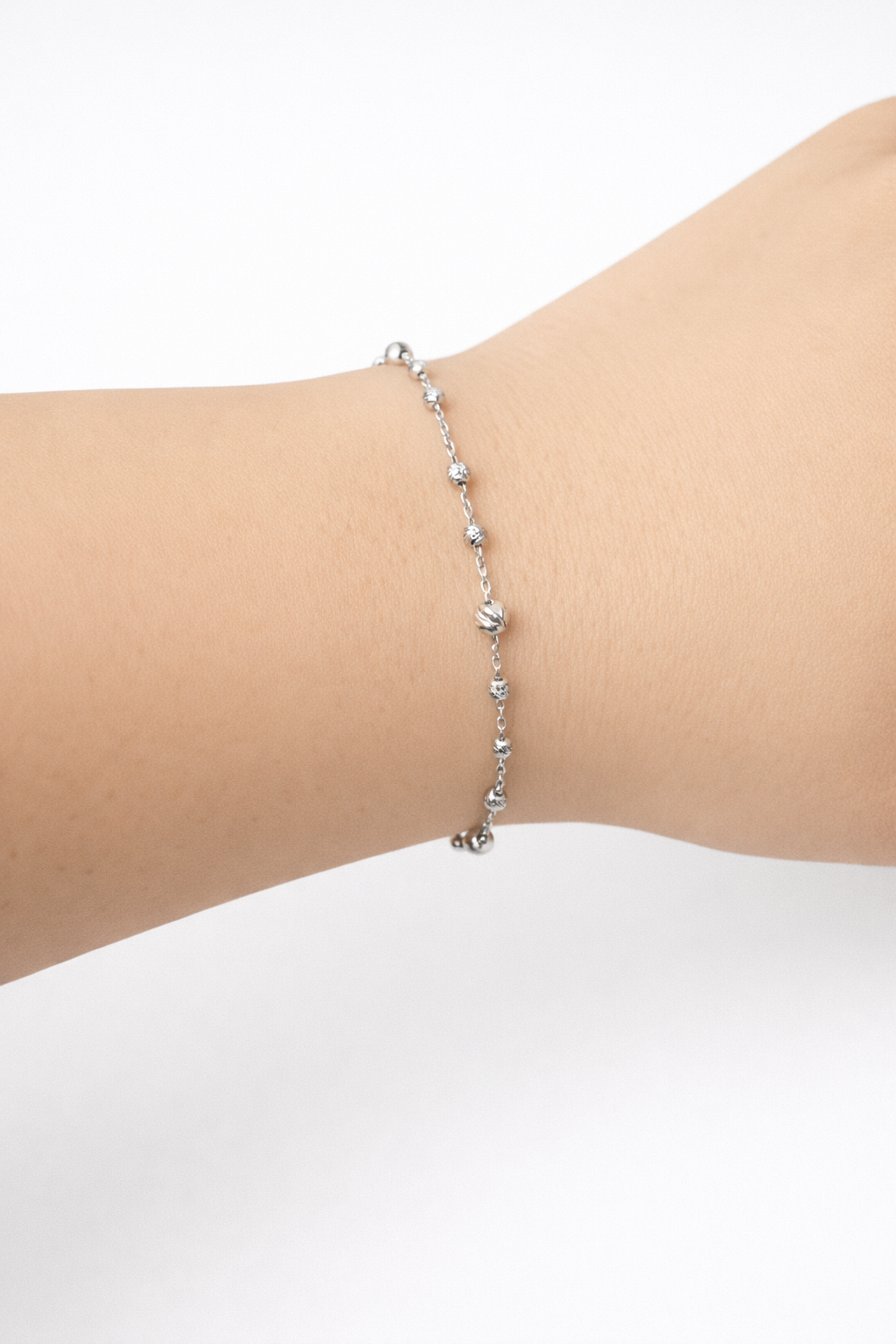 Náramok Elowen Beads biely, 14K zlato