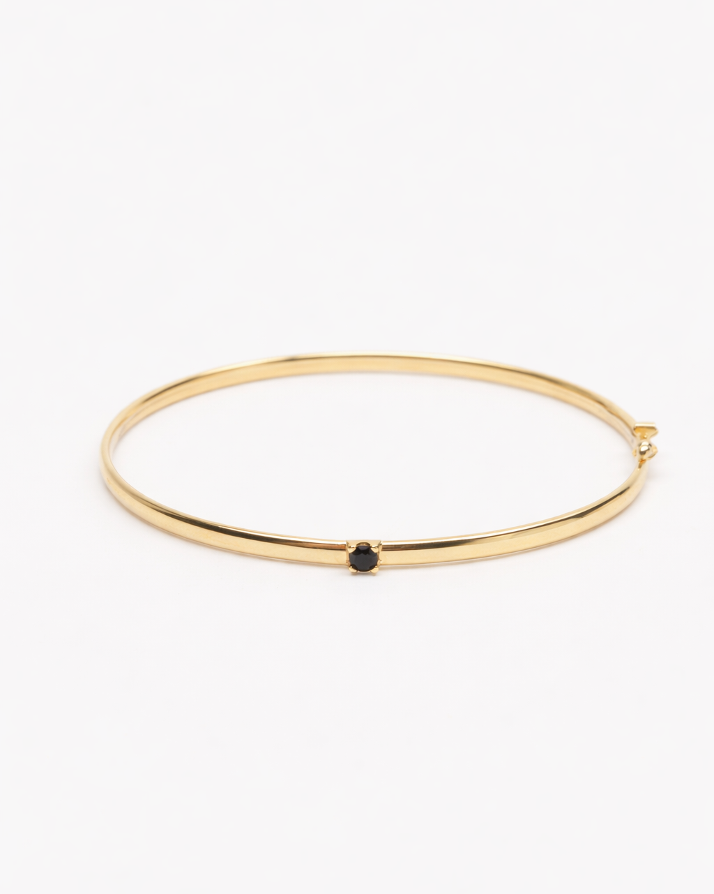 Pevný náramok Noir Line, 14K zlato