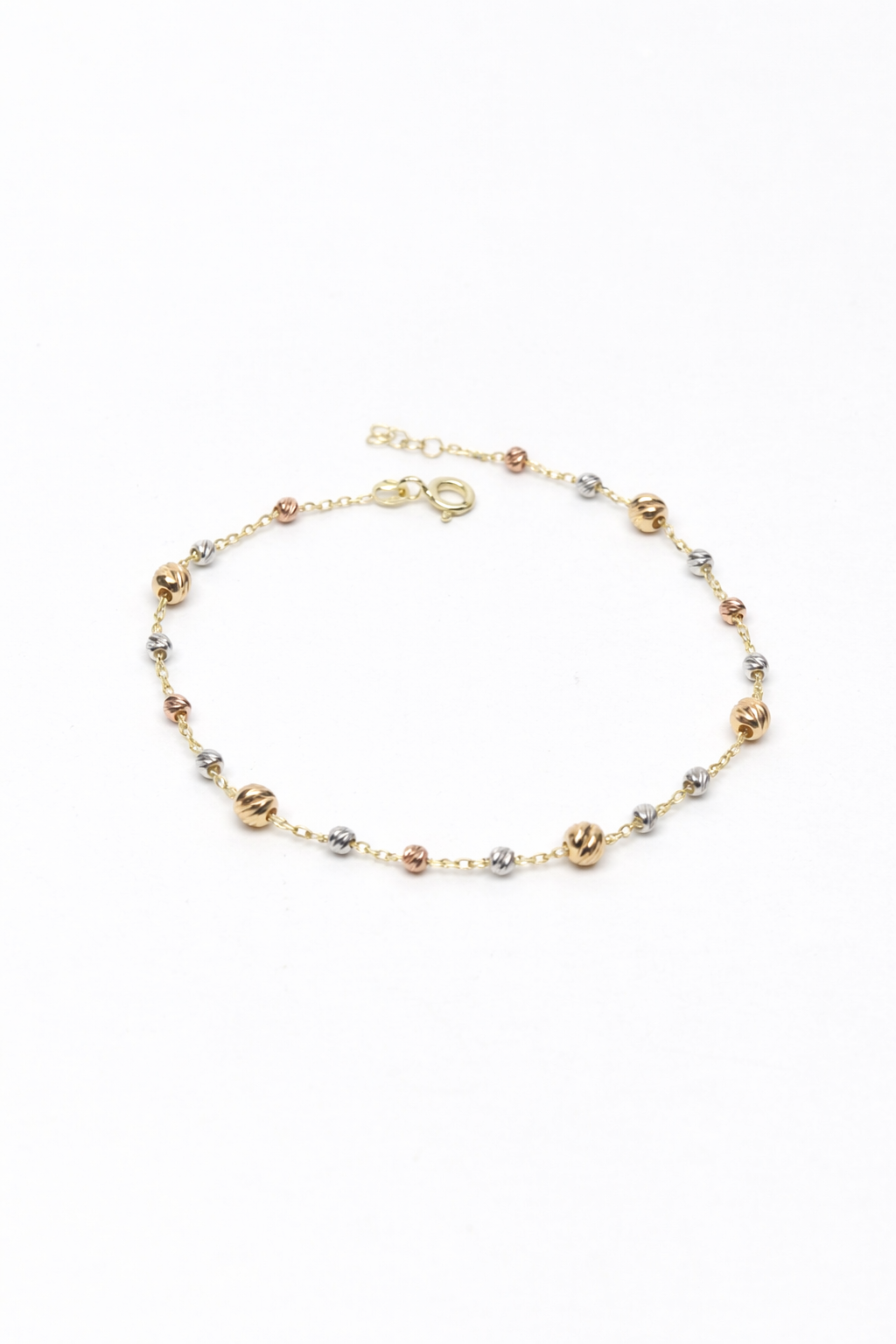 Náramok Elowen Beads trojfarebný, 14K zlato