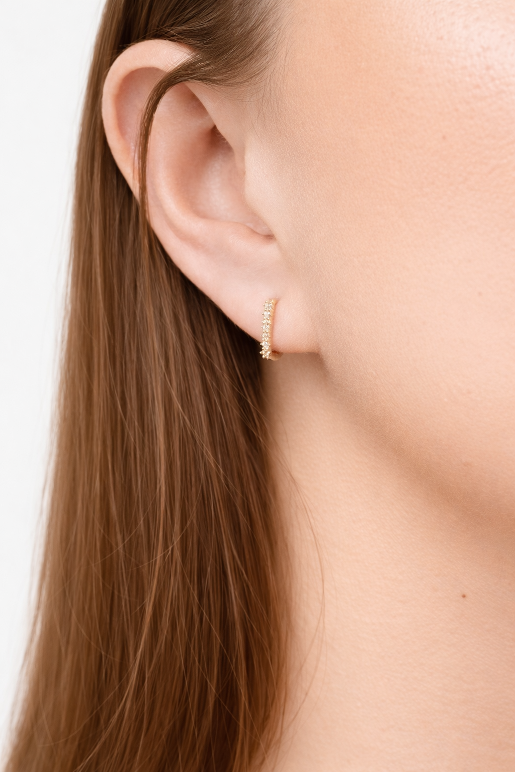 Náušnice Ovala Shine, 14K zlato