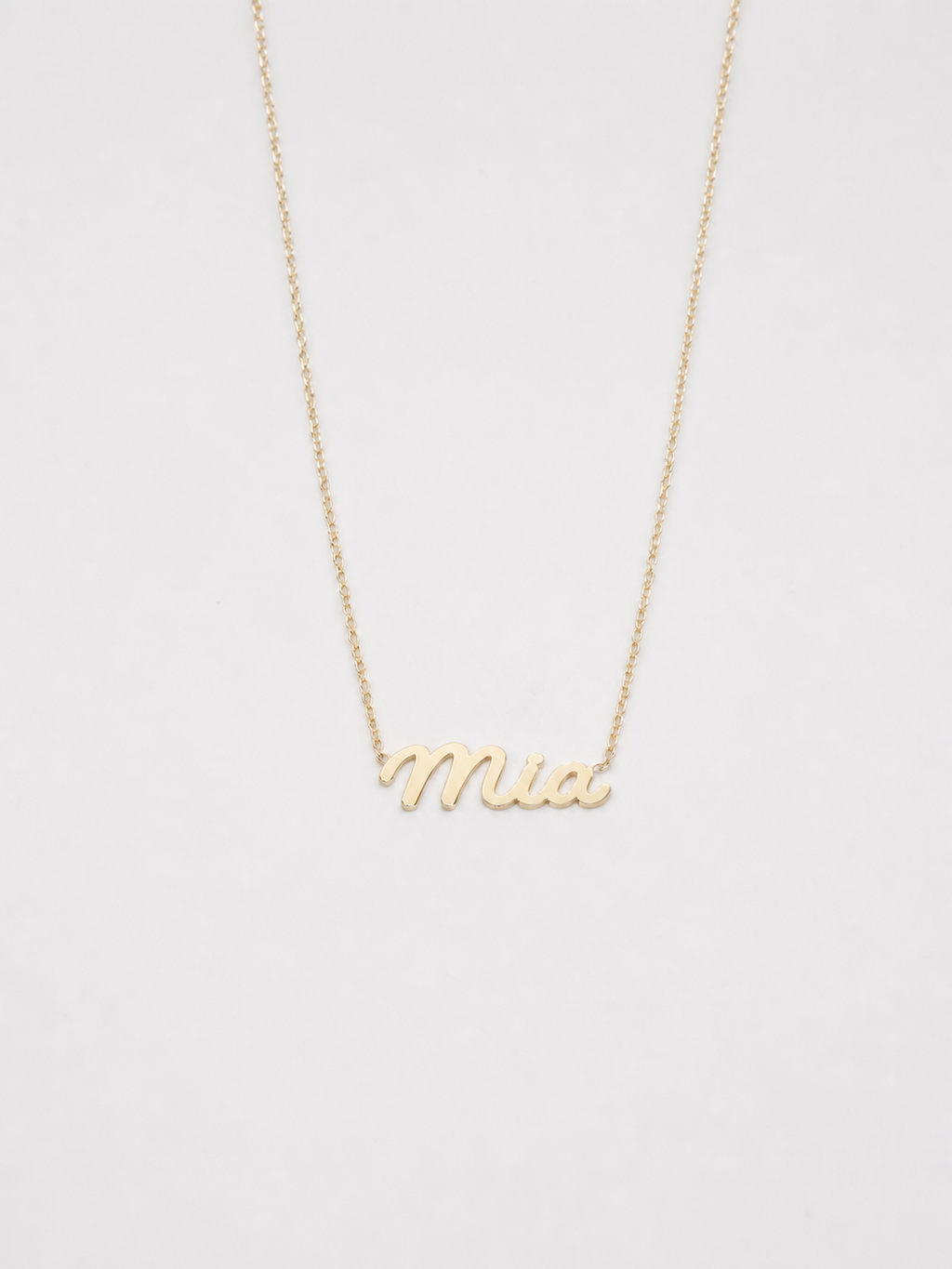 Atelier Signature Name Necklace, 14K zlato