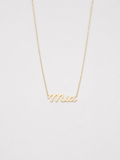 Atelier Signature Name Necklace, 14K zlato