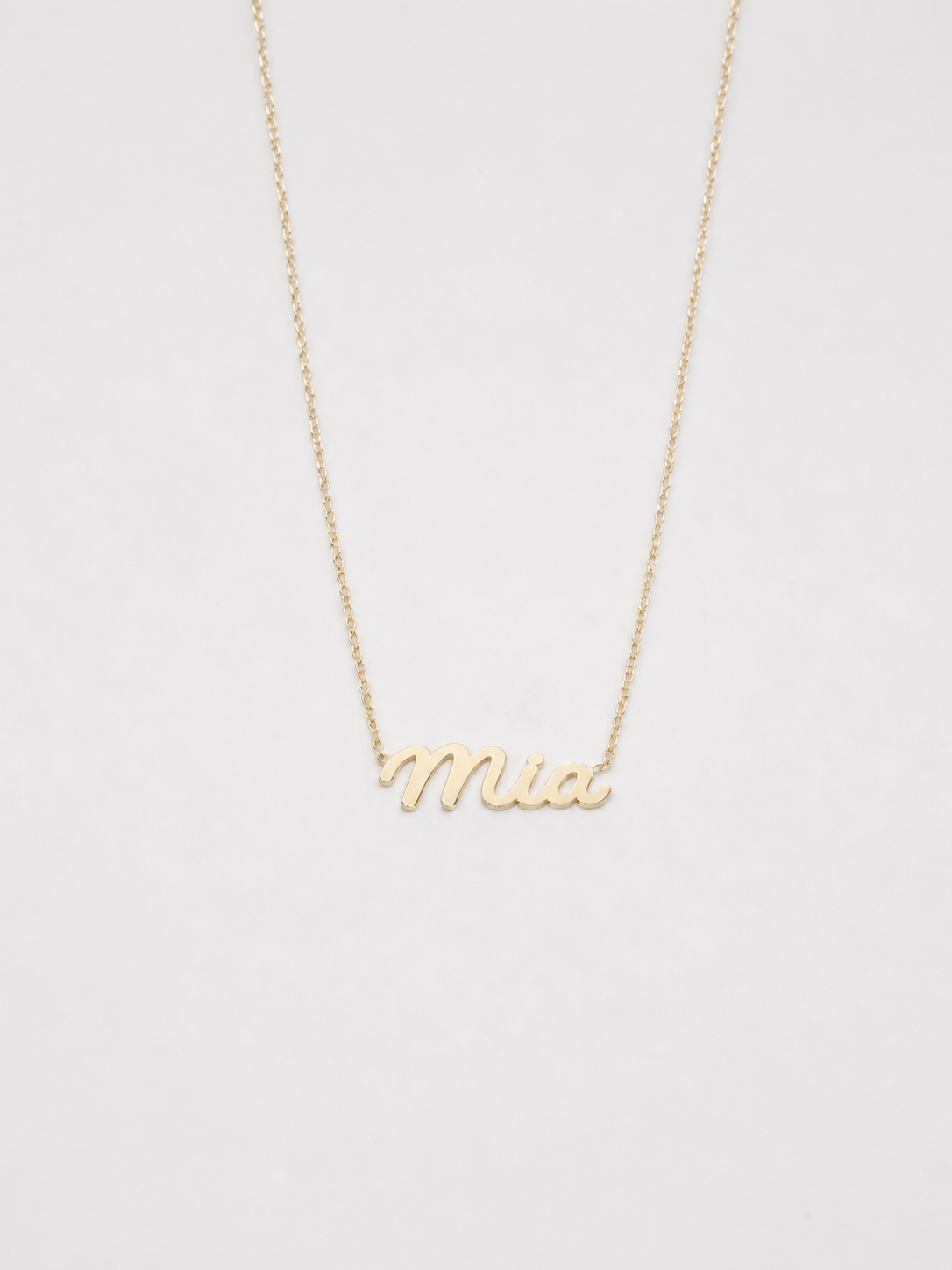 Atelier Signature Name Necklace, 14K zlato