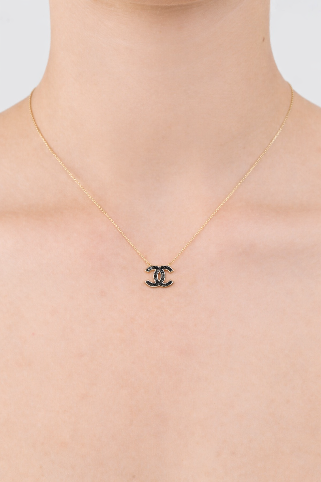 Náhrdelník Étoile C Medium Black, 14K zlato