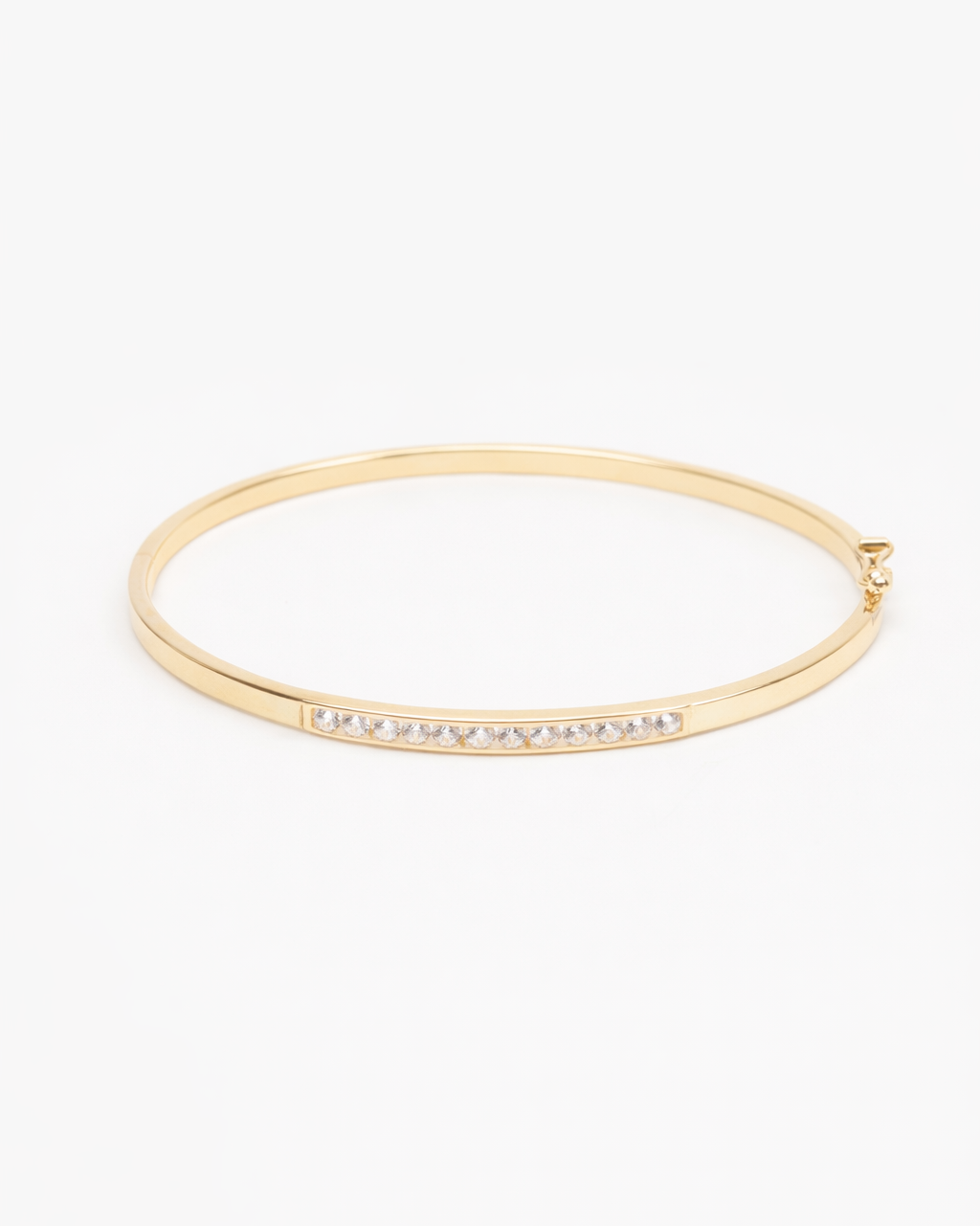 Pevný náramok Crystal Line, 14K zlato