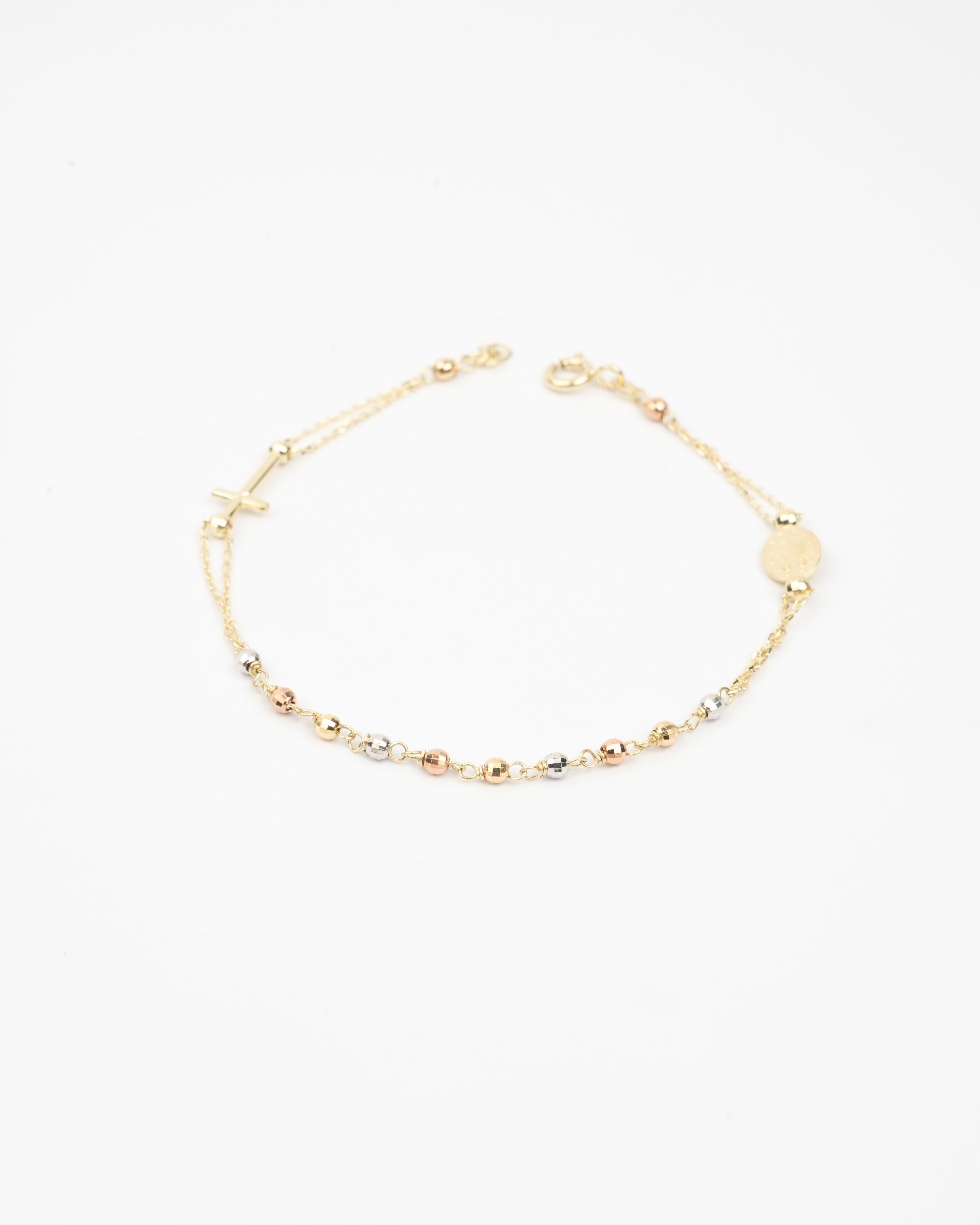 Náramok Rosario Tricolor, 14K zlato