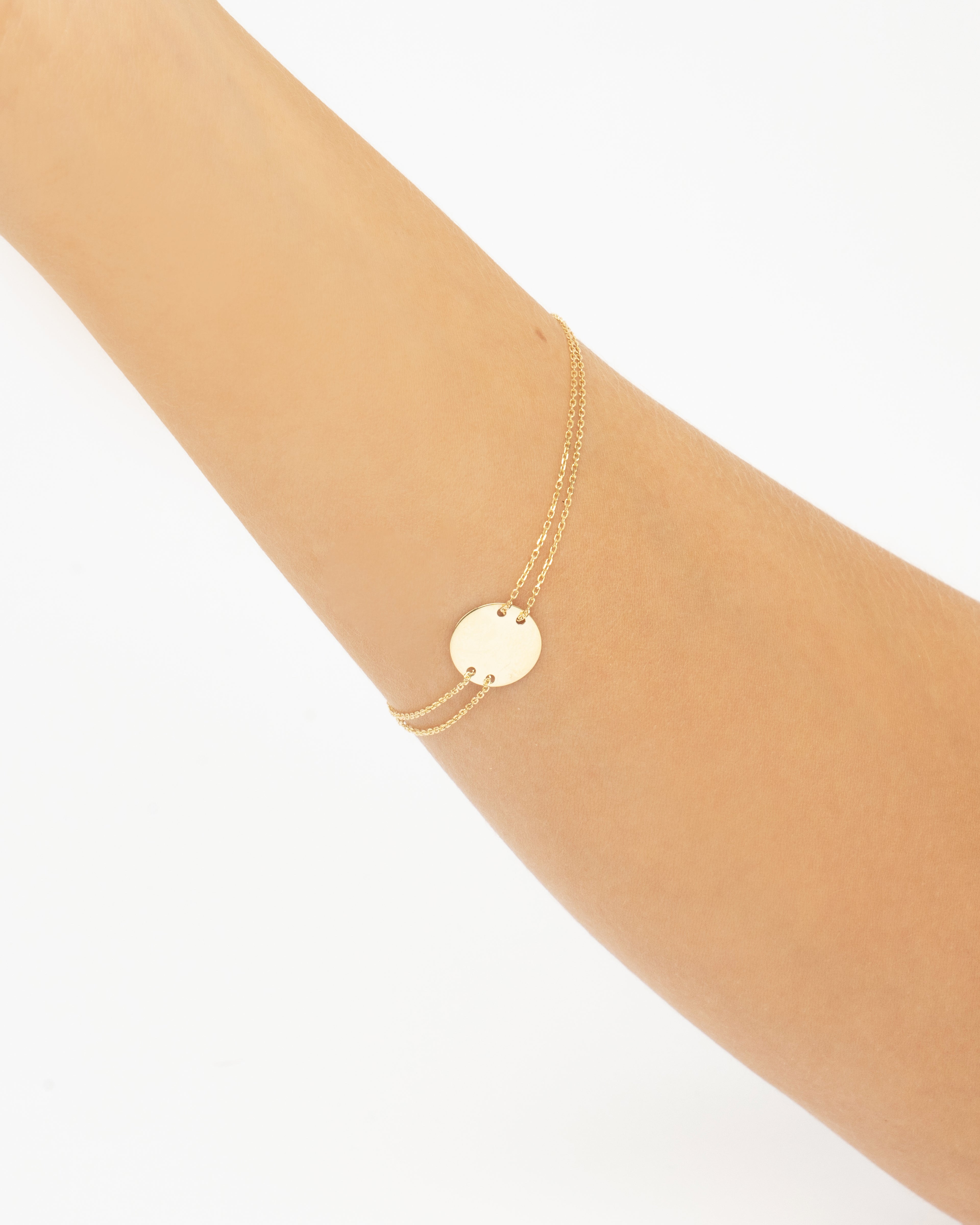 Náramok Luna Disc, 14K zlato