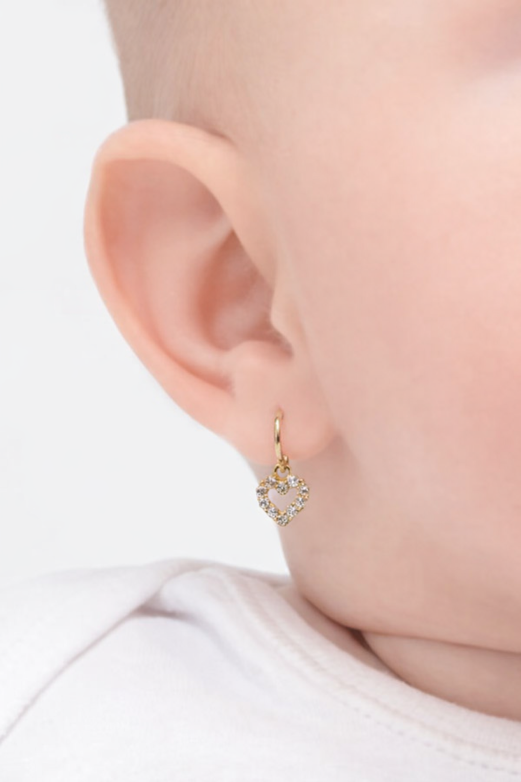 Náušnice Bella Heart Mini, 14K zlato