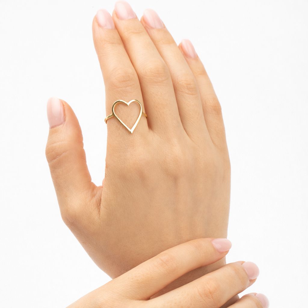 Atelier Heart Ring – Grande Edition, 14K zlato
