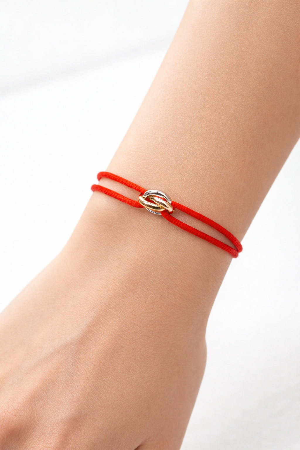 Zlatý šnúrkový náramok Lien Éternel, 14K zlato