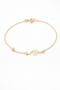 Atelier Letter Bracelet , 14K zlato