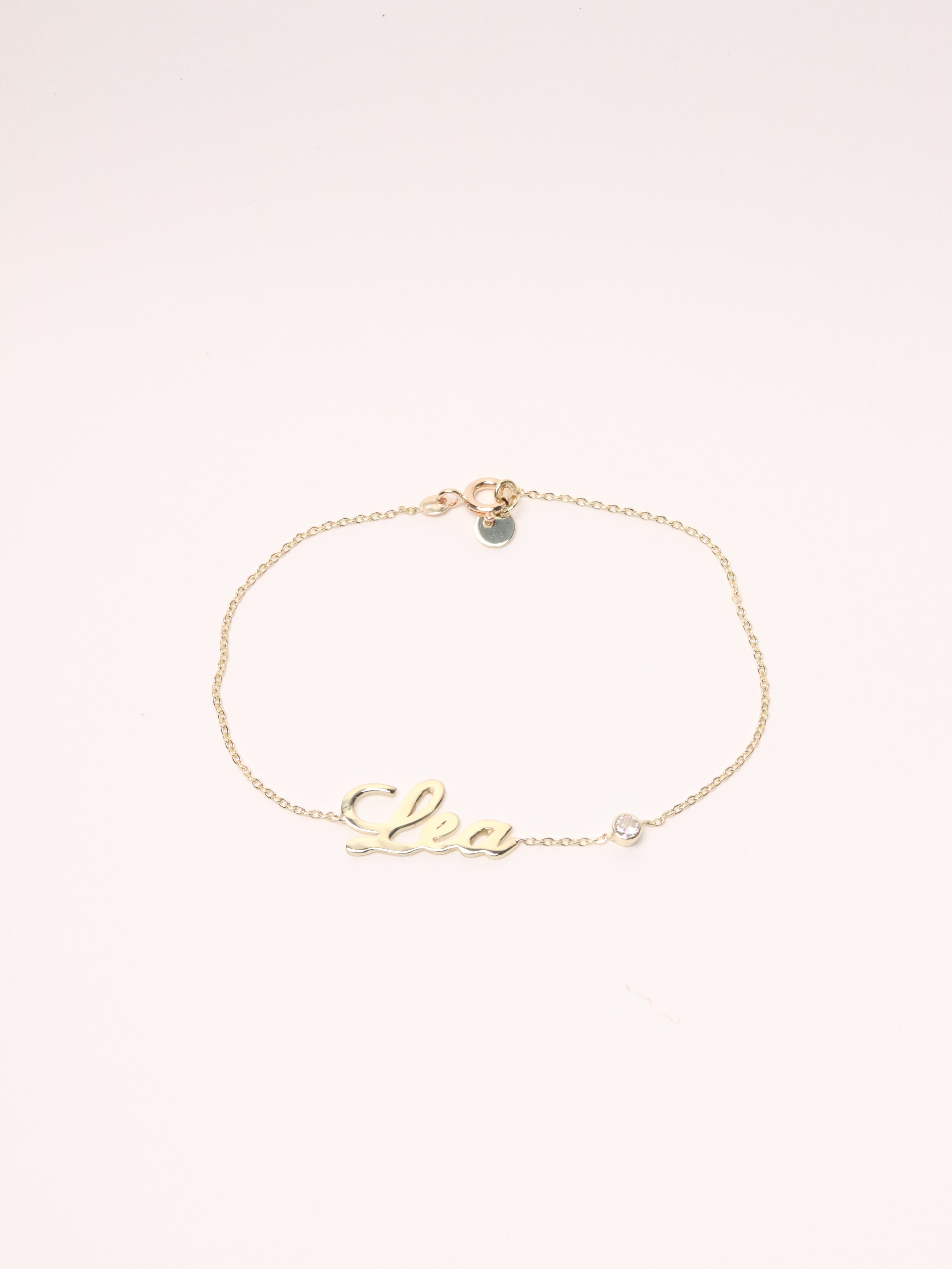 Atelier Name Bracelet – Spark Edition , 14K zlato