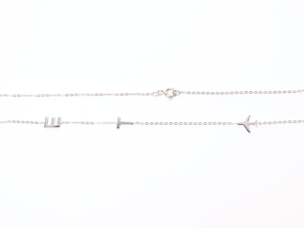 Atelier Initials Air Necklace, 14K zlato