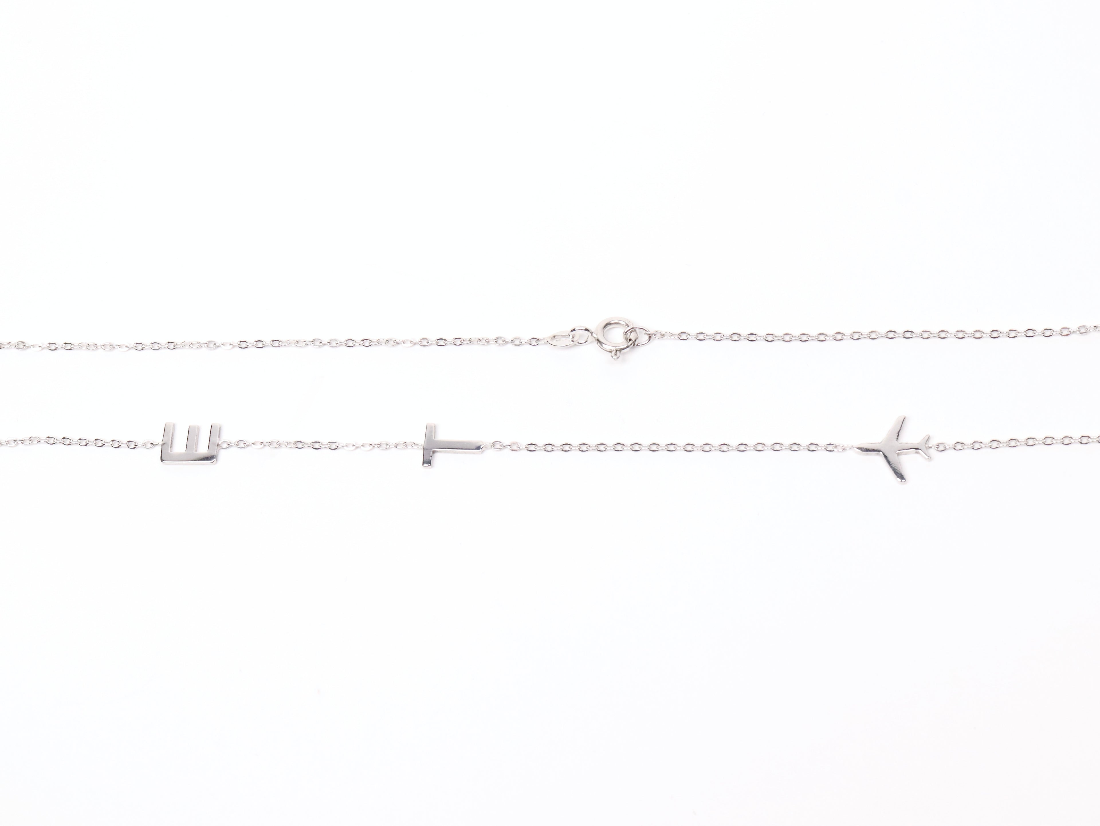 Atelier Initials Air Necklace, 14K zlato