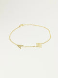 Atelier 2 - Initials Bracelet, 14K zlato