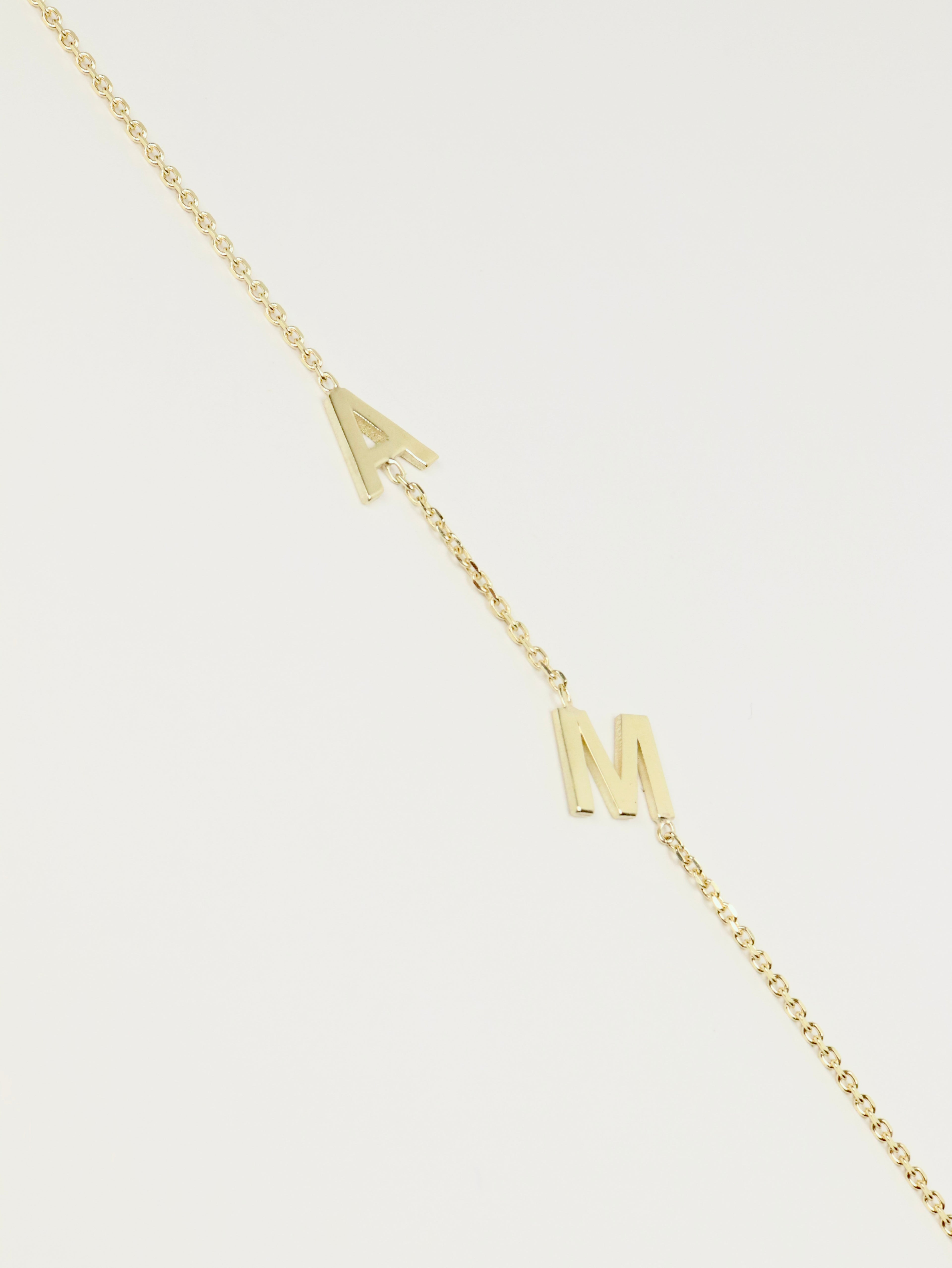 Atelier 2 - Initials Bracelet, 14K zlato