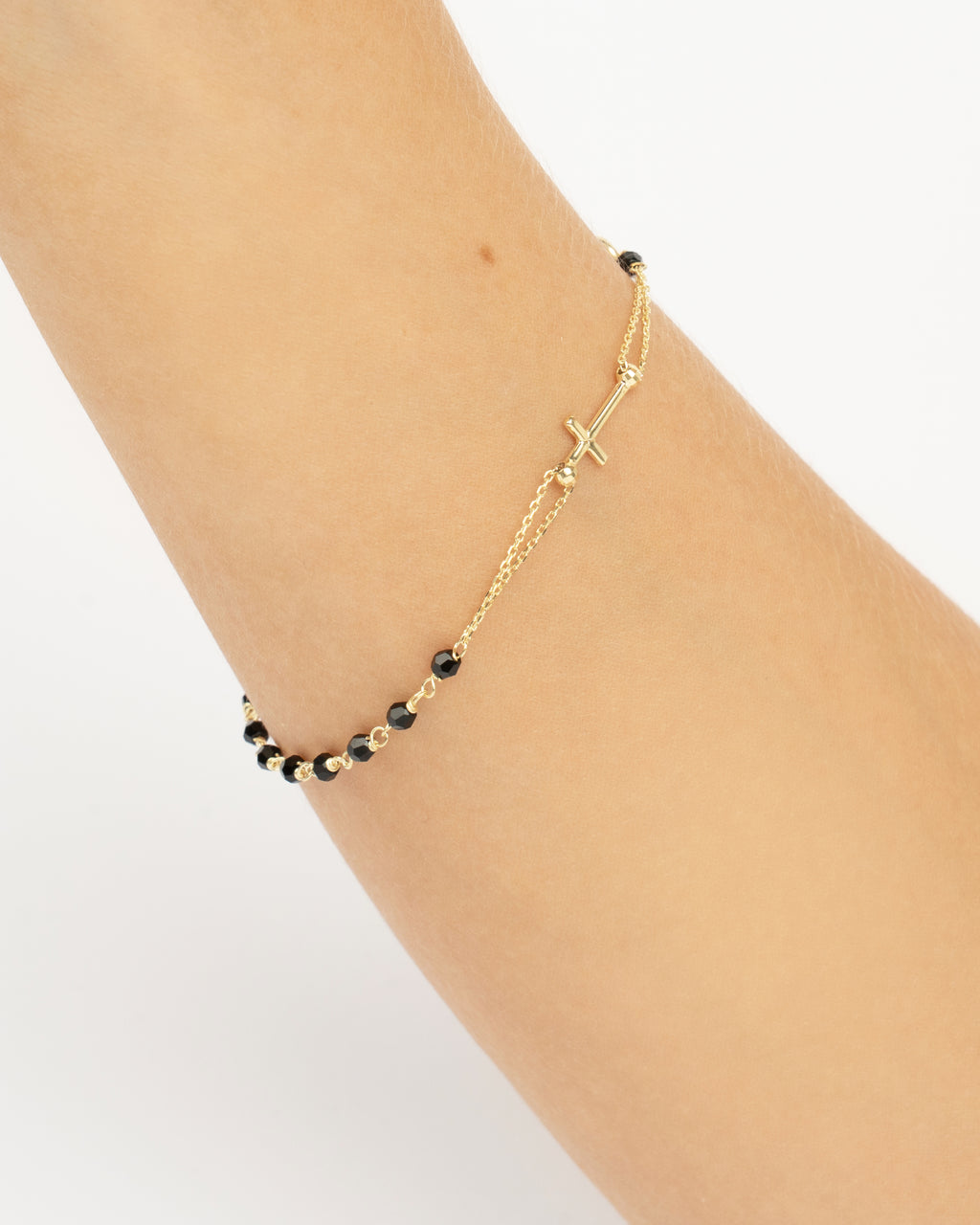 Náramok Rosario Onyx, 14K zlato