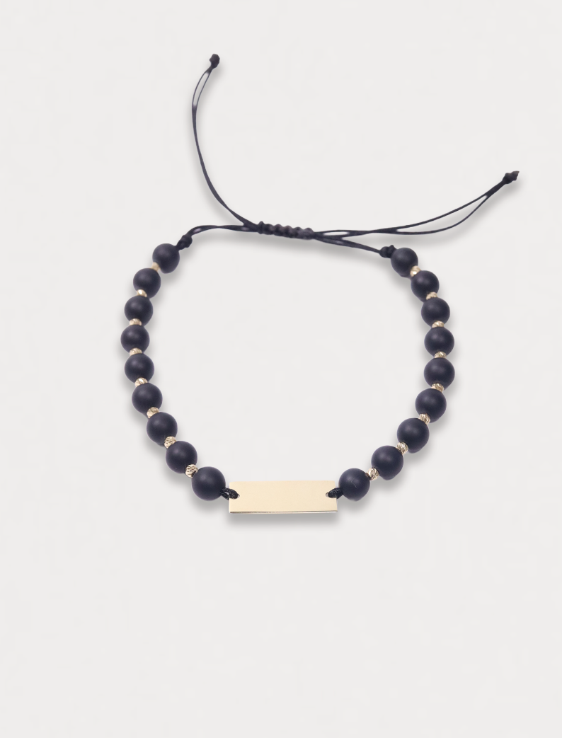 Atelier Onyx & Gold Signature Bracelet, 14K