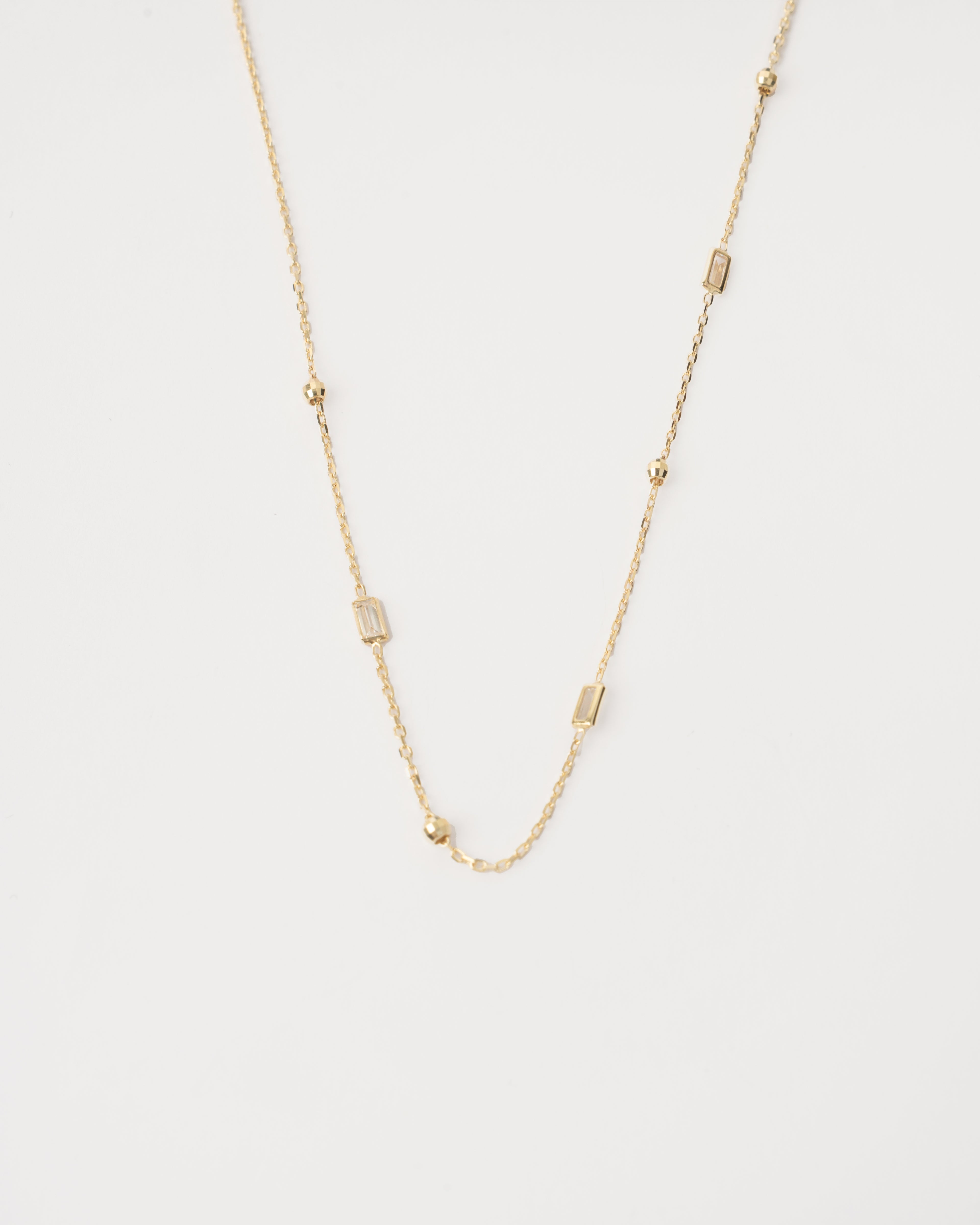 Náhrdelník Éclat Baguette , 14K zlato