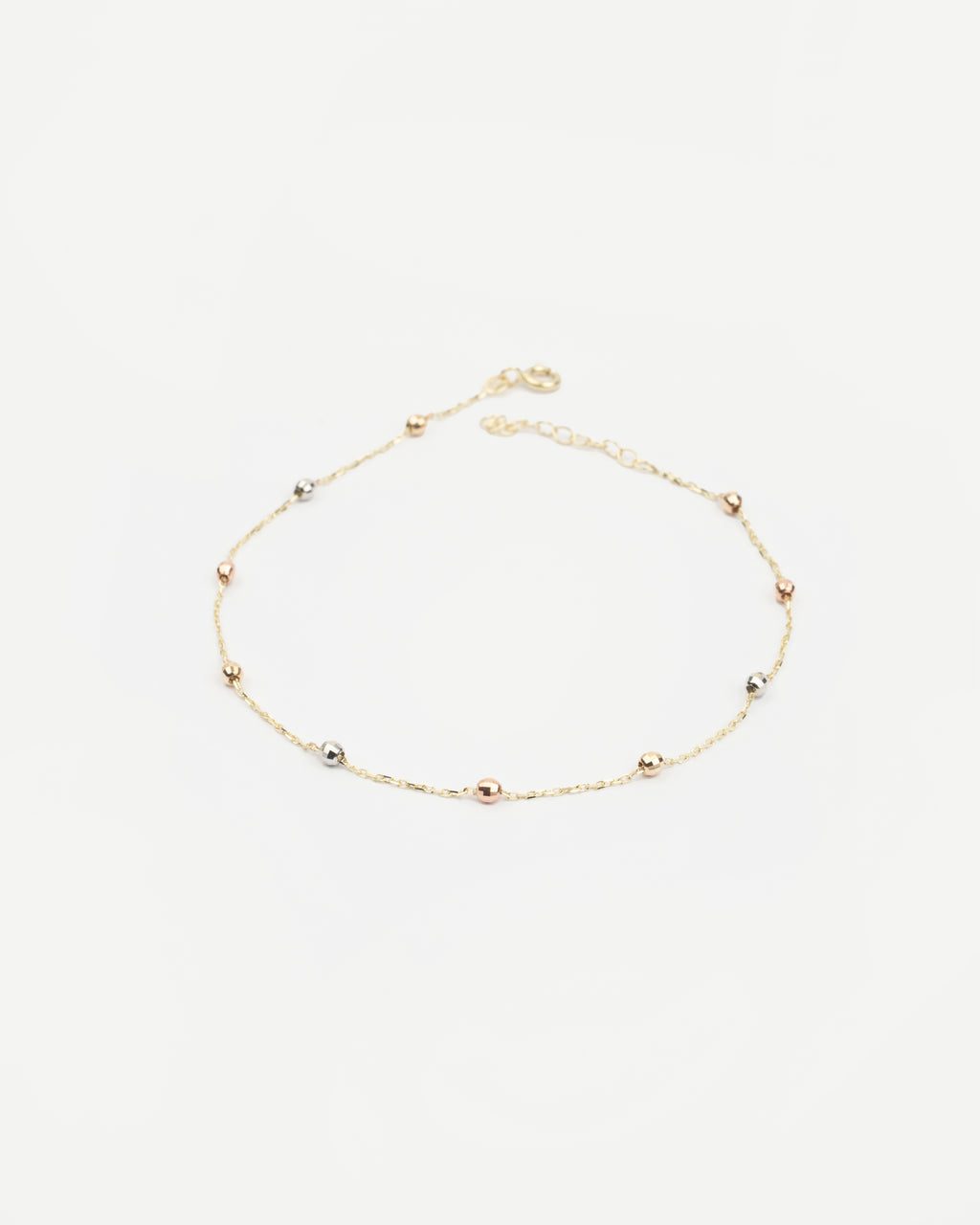 Náramok na nohu Rosalie Tricolor, 14K zlato