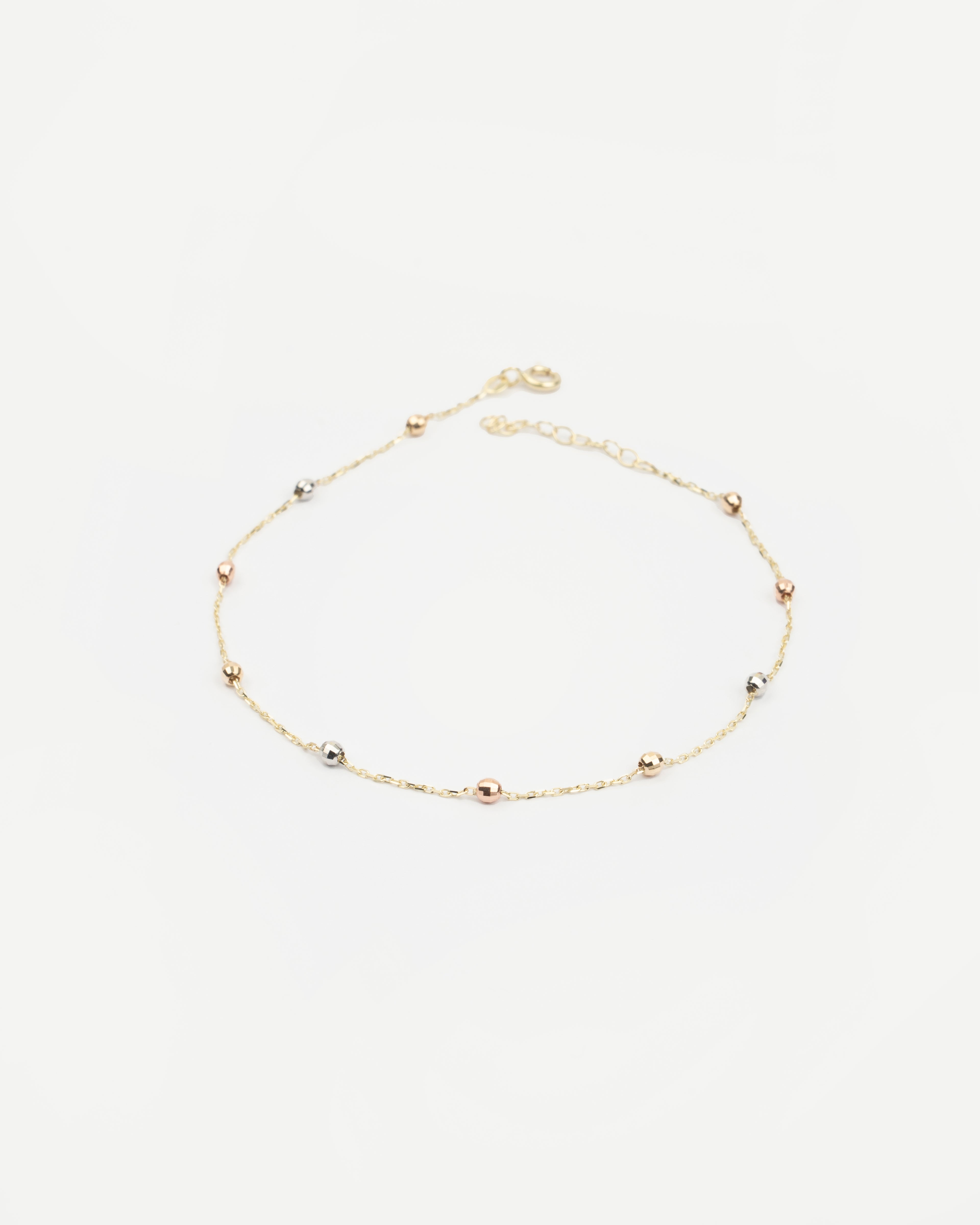 Náramok na nohu Rosalie Tricolor, 14K zlato