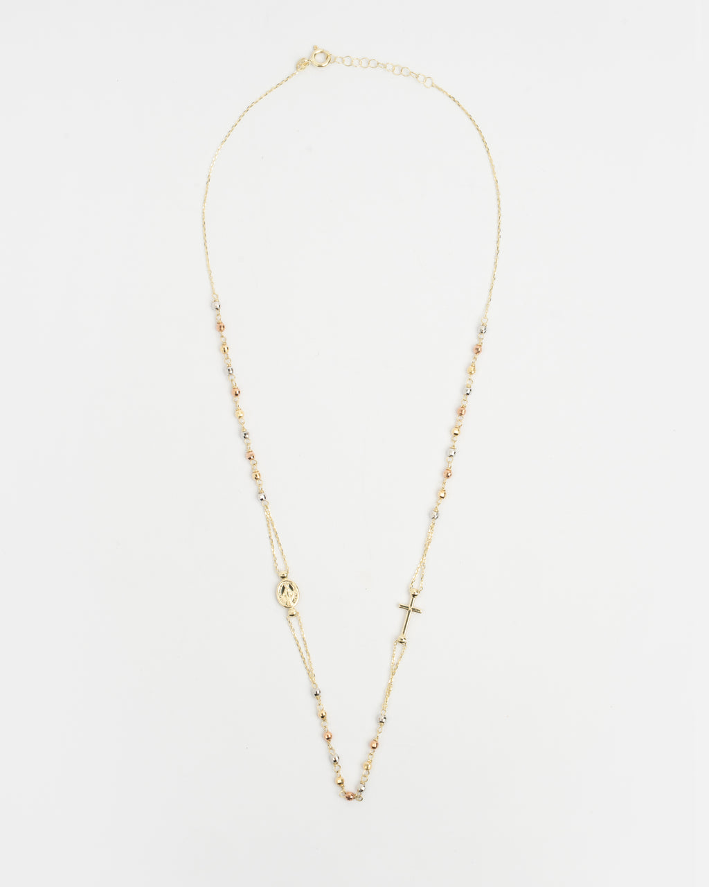 Náhrdelník Rosario Tricolor, 14K zlato