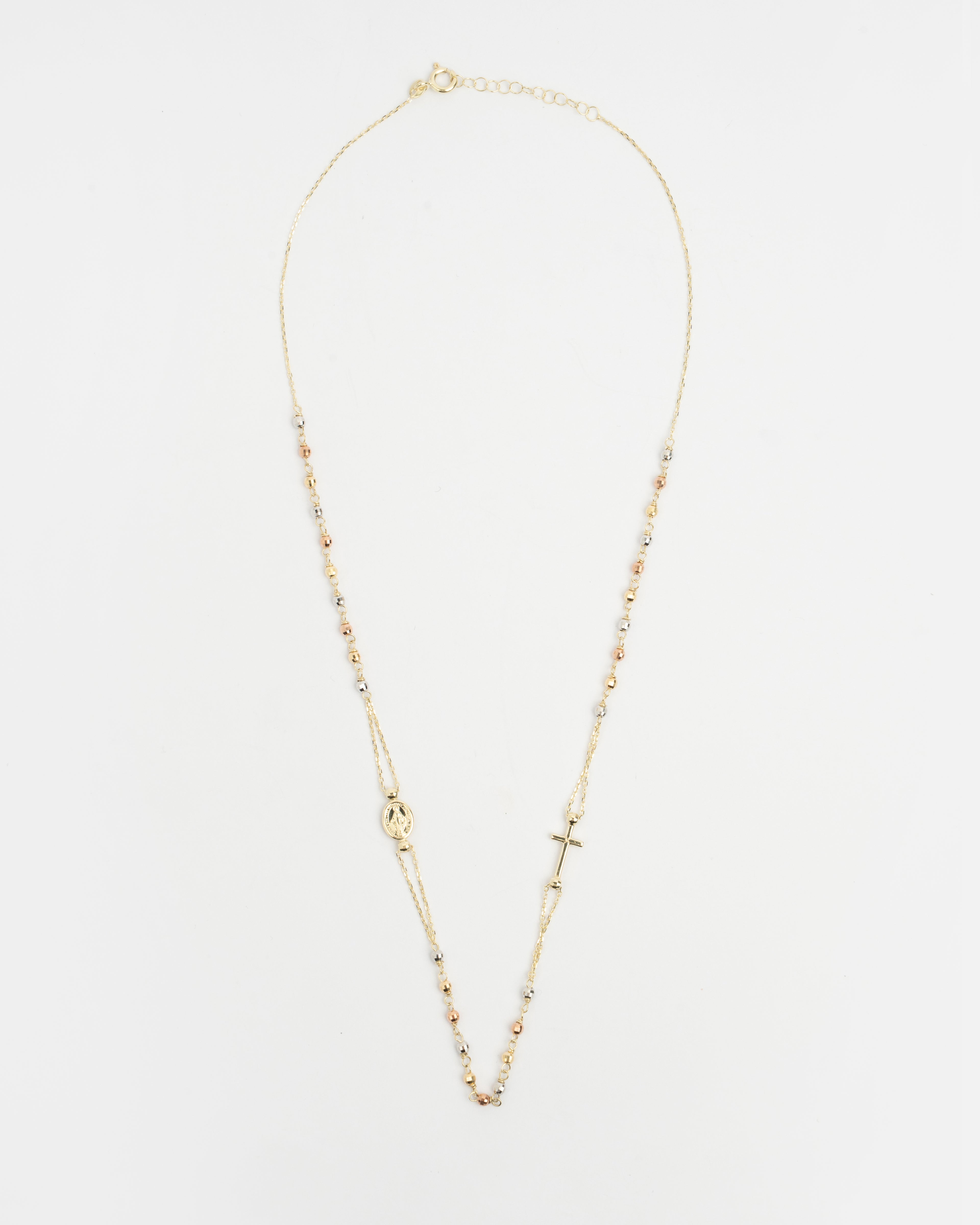 Náhrdelník Rosario Tricolor, 14K zlato