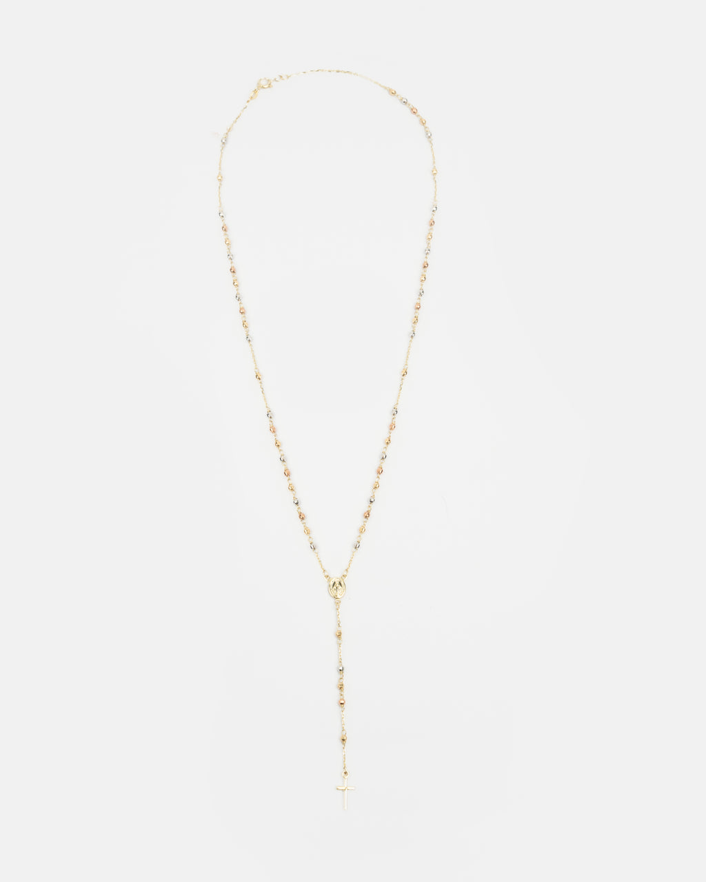 Náhrdelník Rosario Tricolor Long, 14K zlato